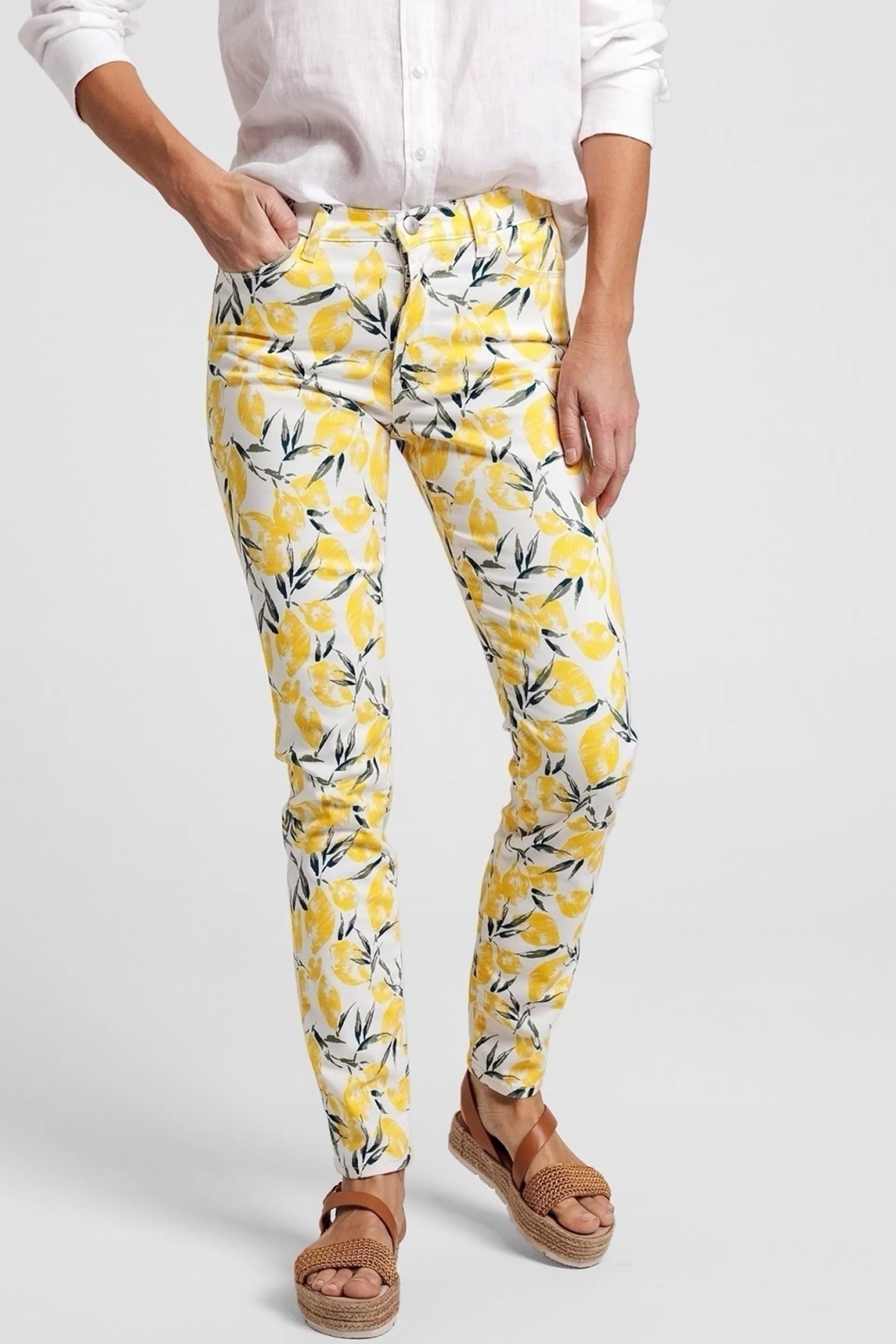 Gant γυναικείο πεντάτσεπο τζιν παντελόνι με all-over print - 4100094 Κίτρινο φωτογραφία