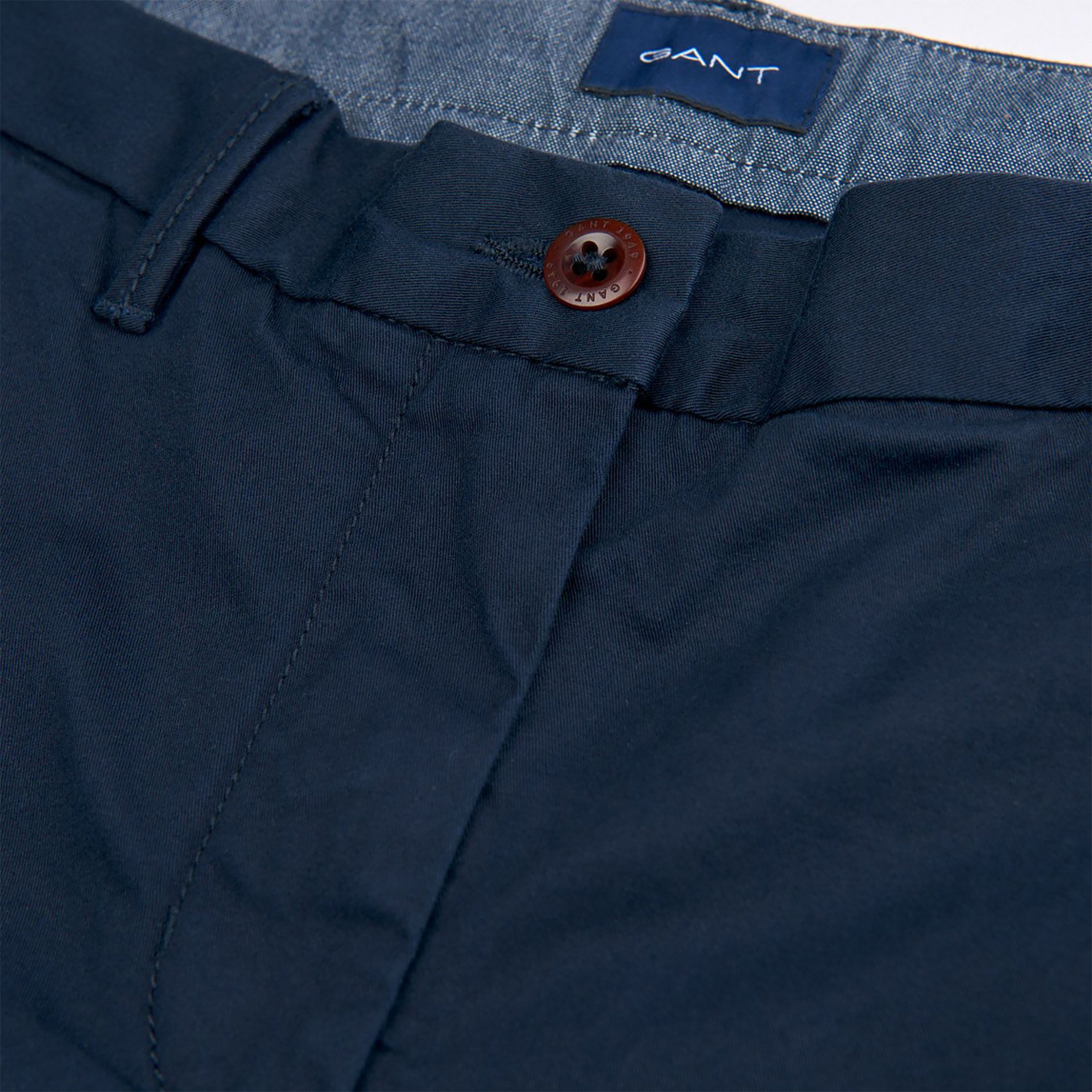 GANT Γυναικείο cropped μονόχρωμο παντελόνι GANT - 4150025 Μπλε Σκούρο - 4