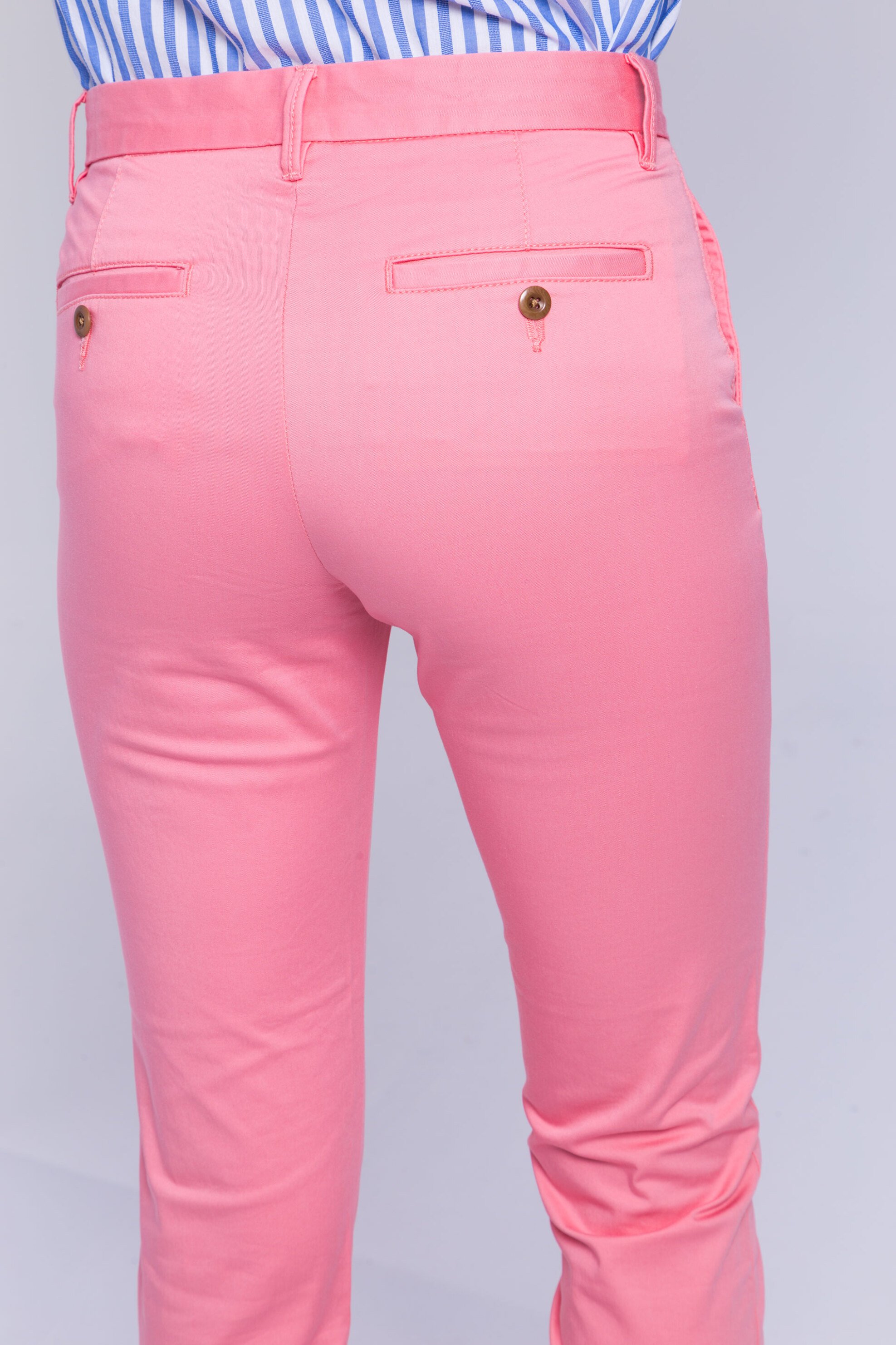 GANT Γυναικείο cropped μονόχρωμο παντελόνι GANT - 4150025 Ροζ - 2