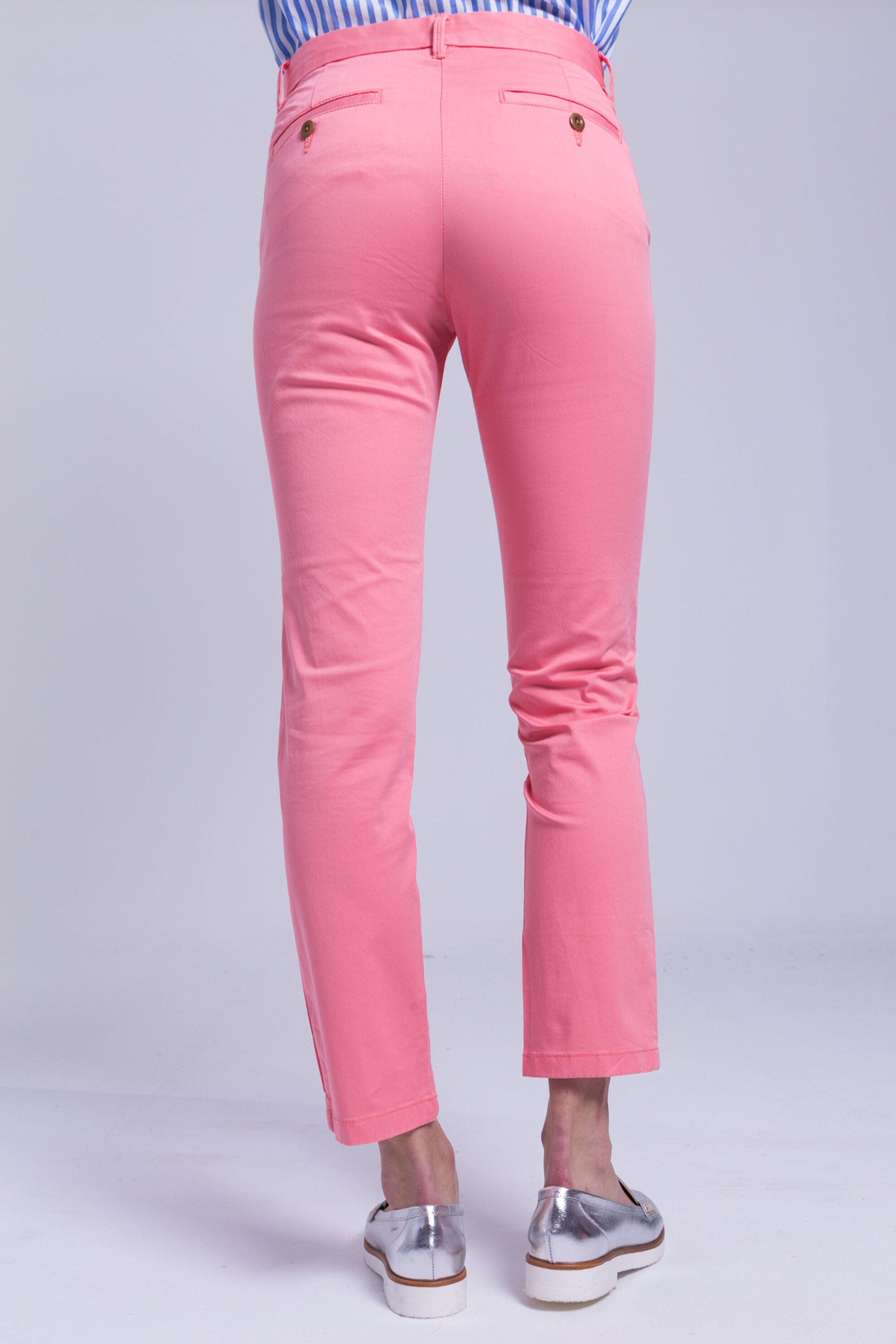 Γυναικείο Cropped Μονόχρωμο Παντελόνι Gant - 4150025 Ροζ