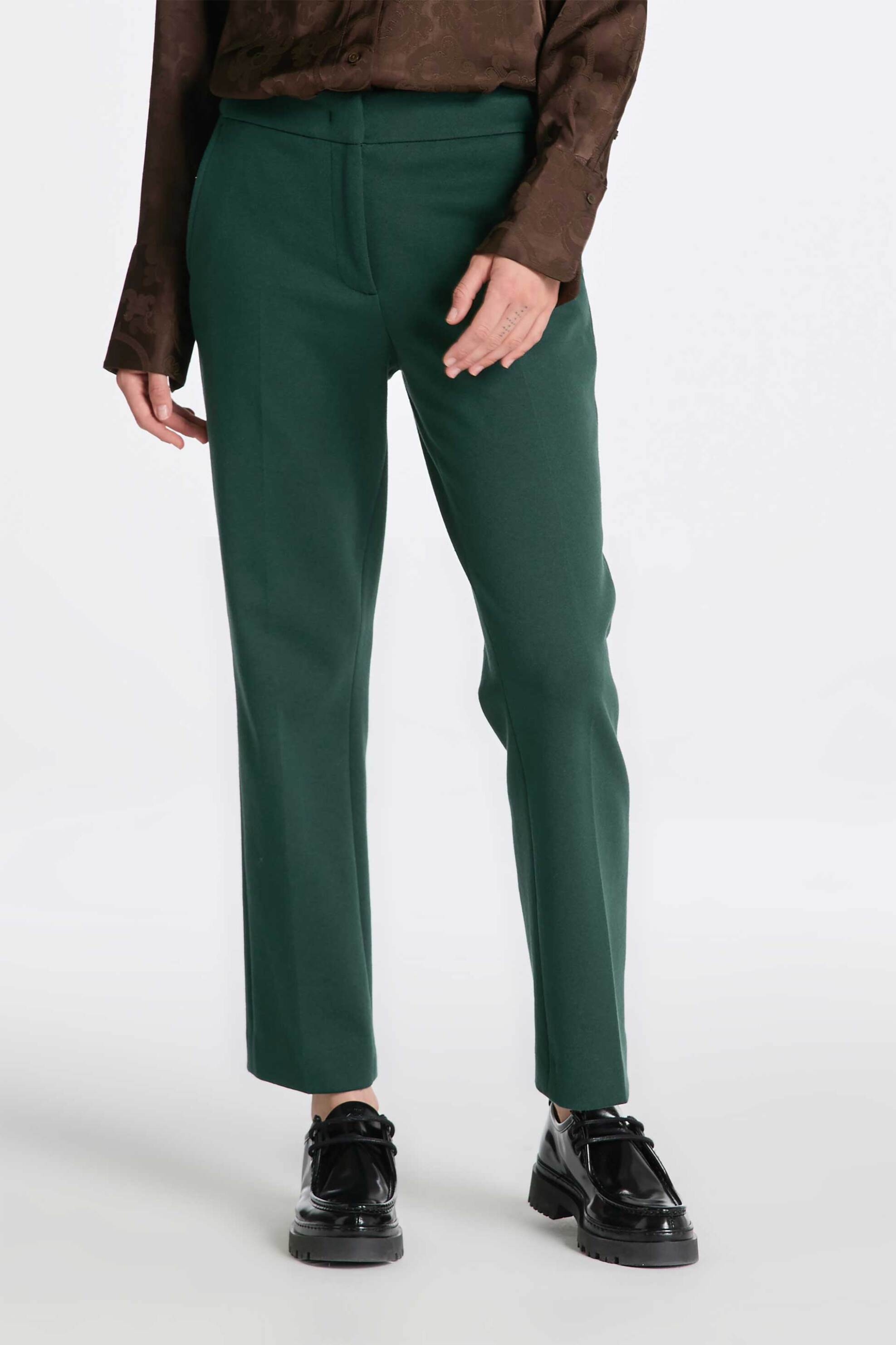 Gant γυναικείο παντελόνι cigarette Slim Cut - 4150274 Πράσινο Σκούρο