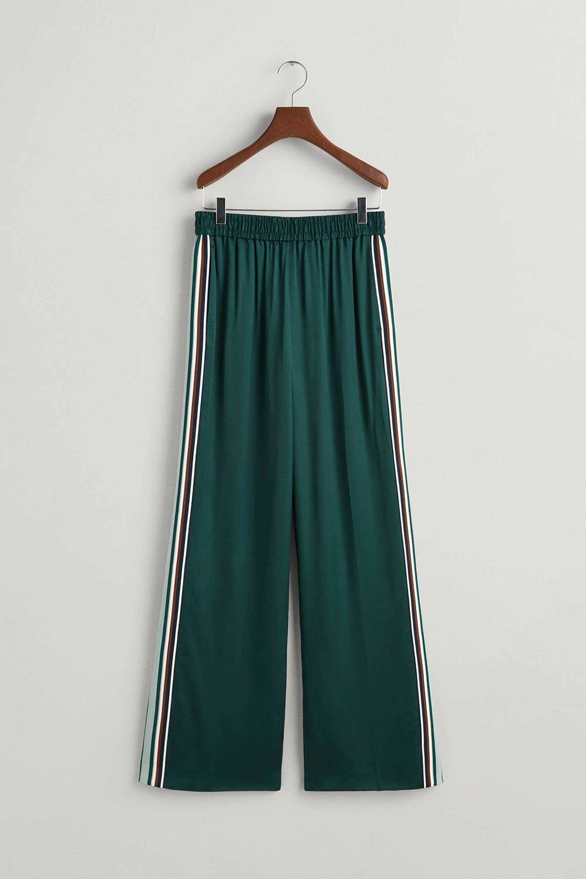 Gant Γυναικείο Παντελόνι με Ρίγες Στο Πλάι Relaxed Fit - 4150278 Πράσινο Σκούρο