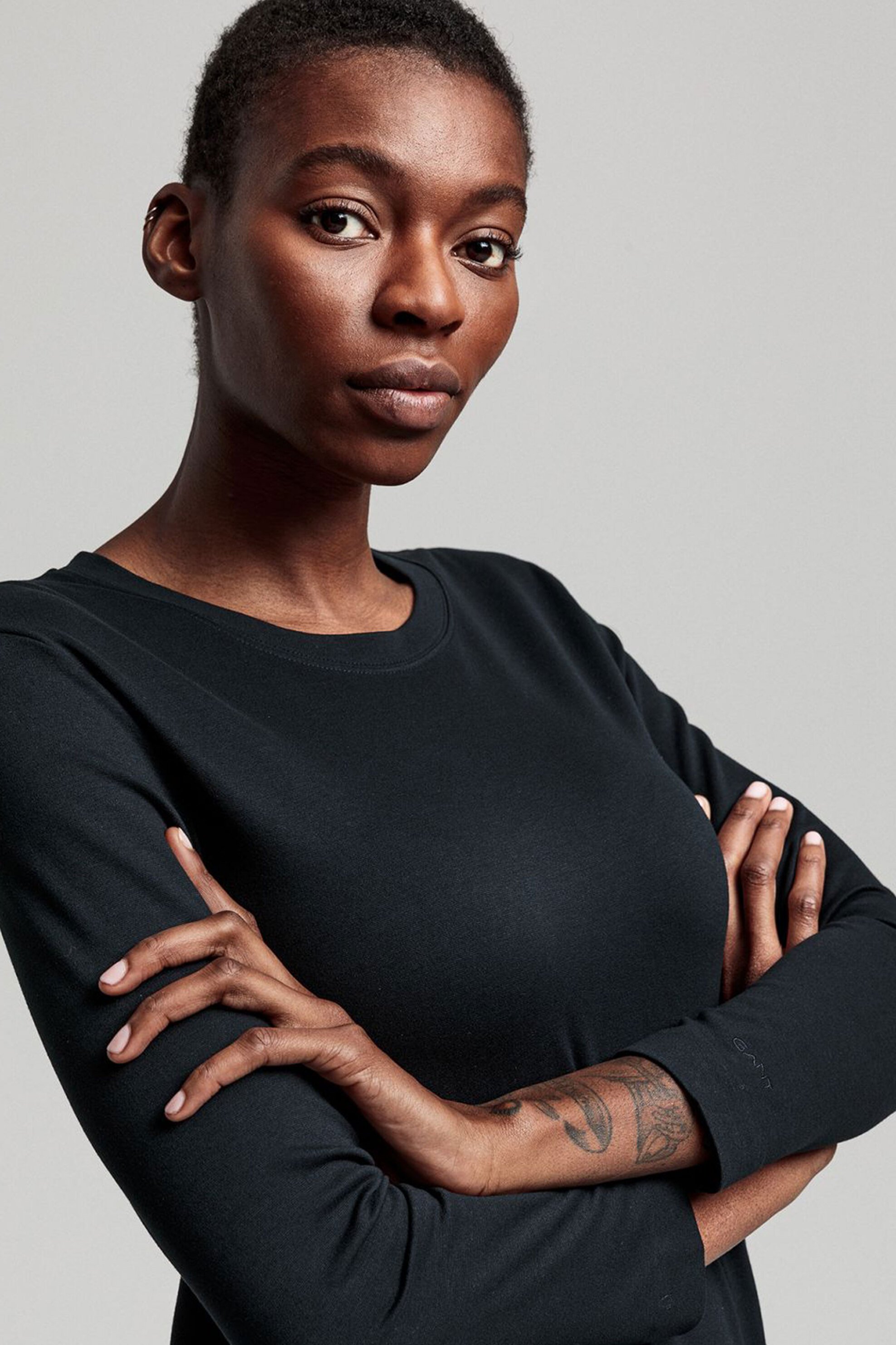 GANT Gant γυναικείο mini φόρεμα flared μονόχρωμο "Flounce Detail" - 4204359 Μαύρο - 4