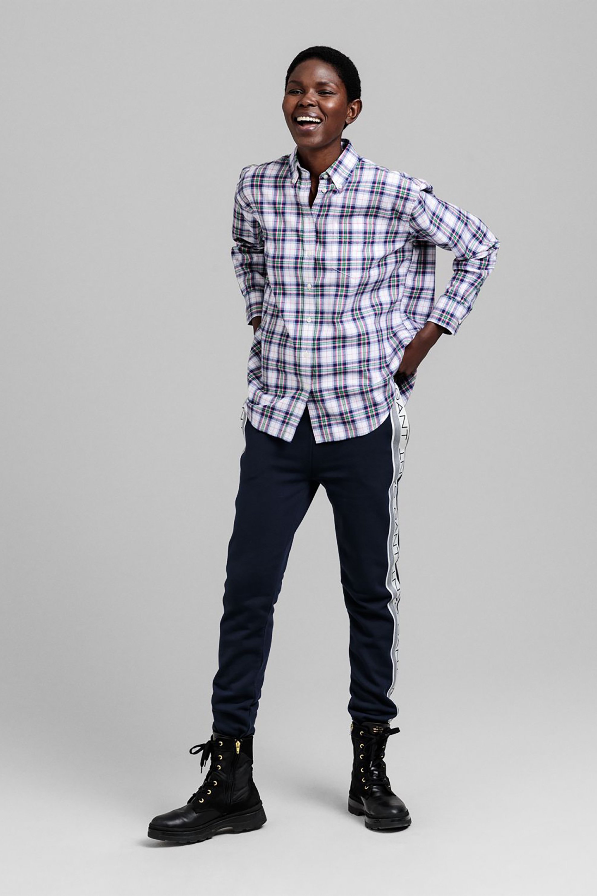 GANT Gant γυναικείο πουκάμισο με καρό σχέδιο "Flannel Check" - 4300052 Λευκό - 2