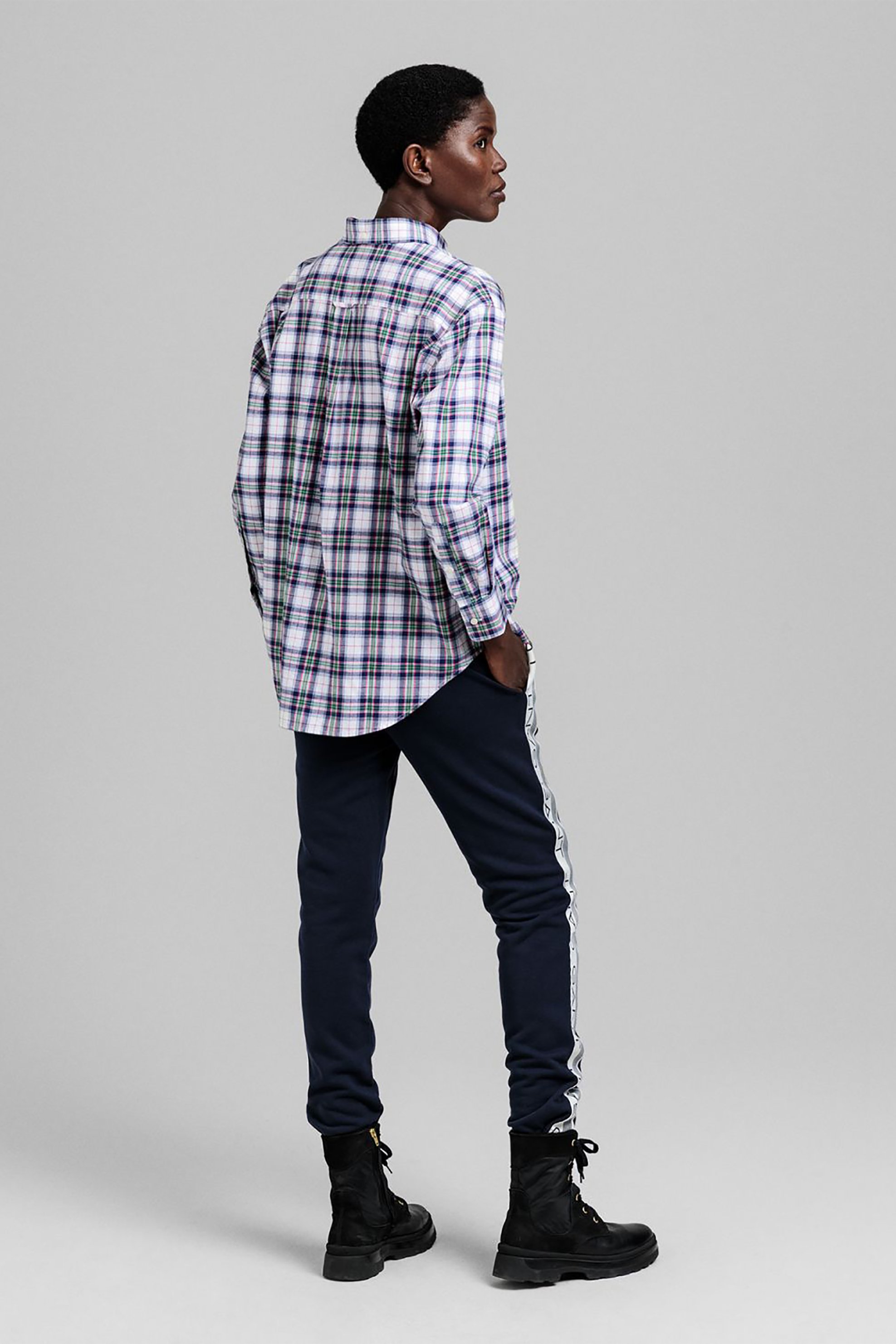 Gant Γυναικείο Πουκάμισο με Καρό Σχέδιο Flannel Check - 4300052 Λευκό