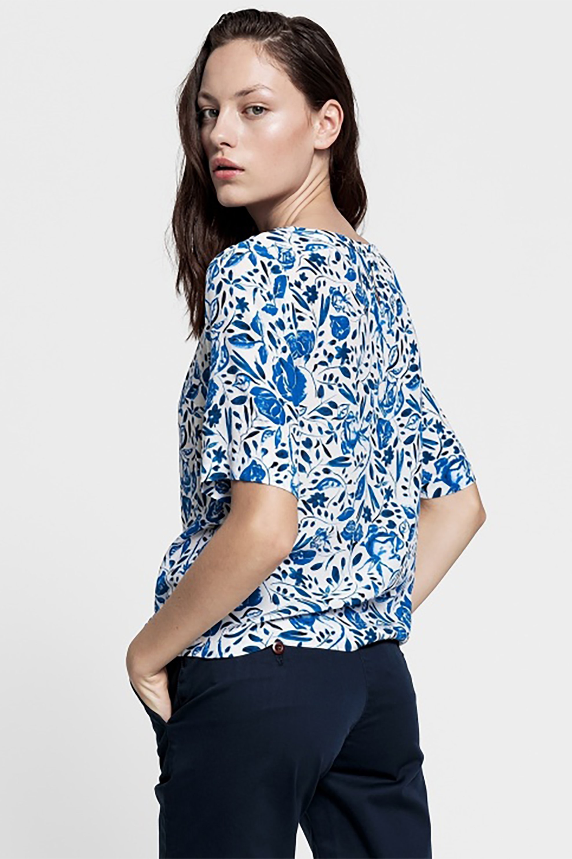 GANT Gant γυναικεία μπλούζα floral μανίκια 3/4 - 4301075 Μπλε - 3