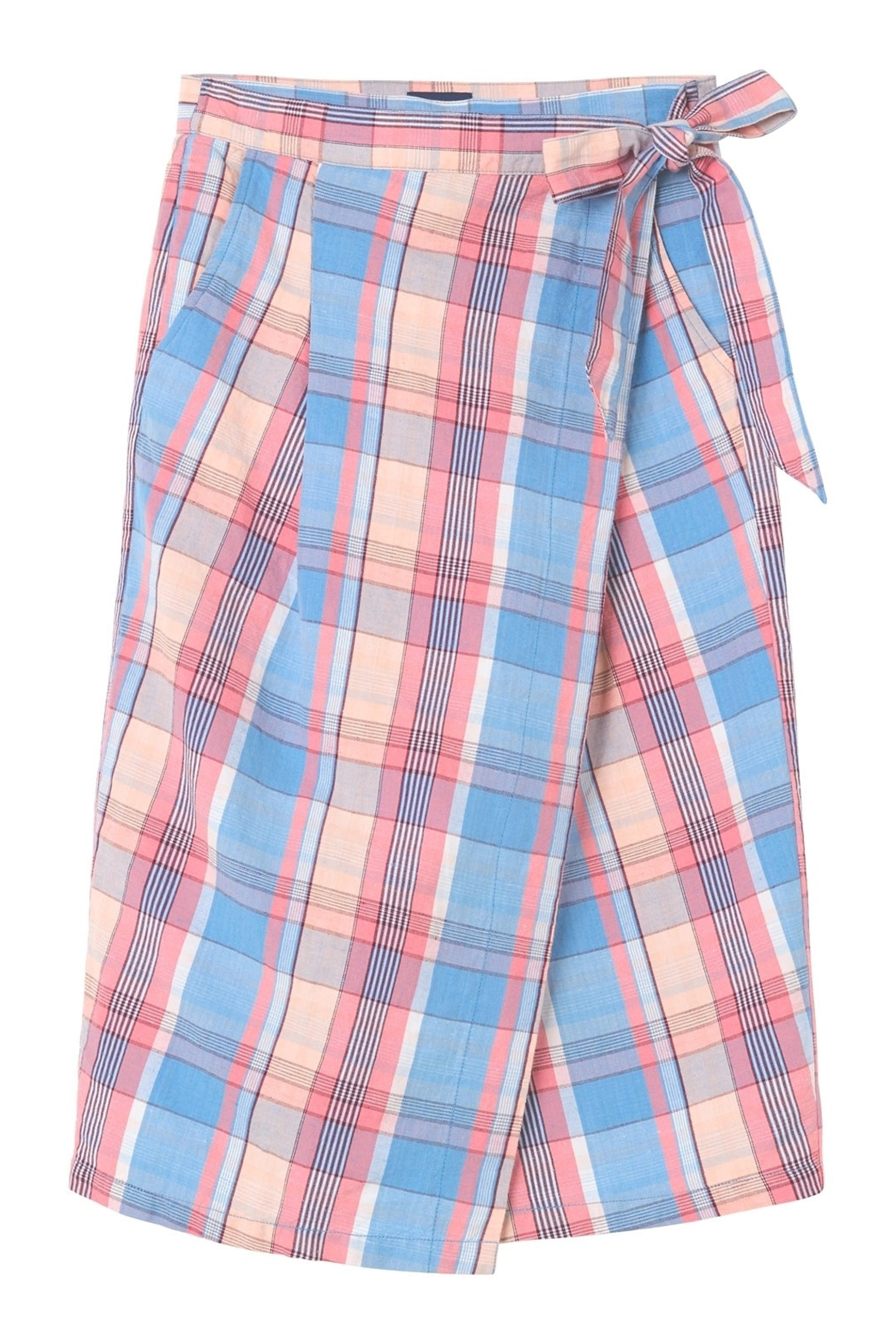 Gant γυναικεία καρό φούστα Madras wrap skirt - 4400020 Ροζ φωτογραφία