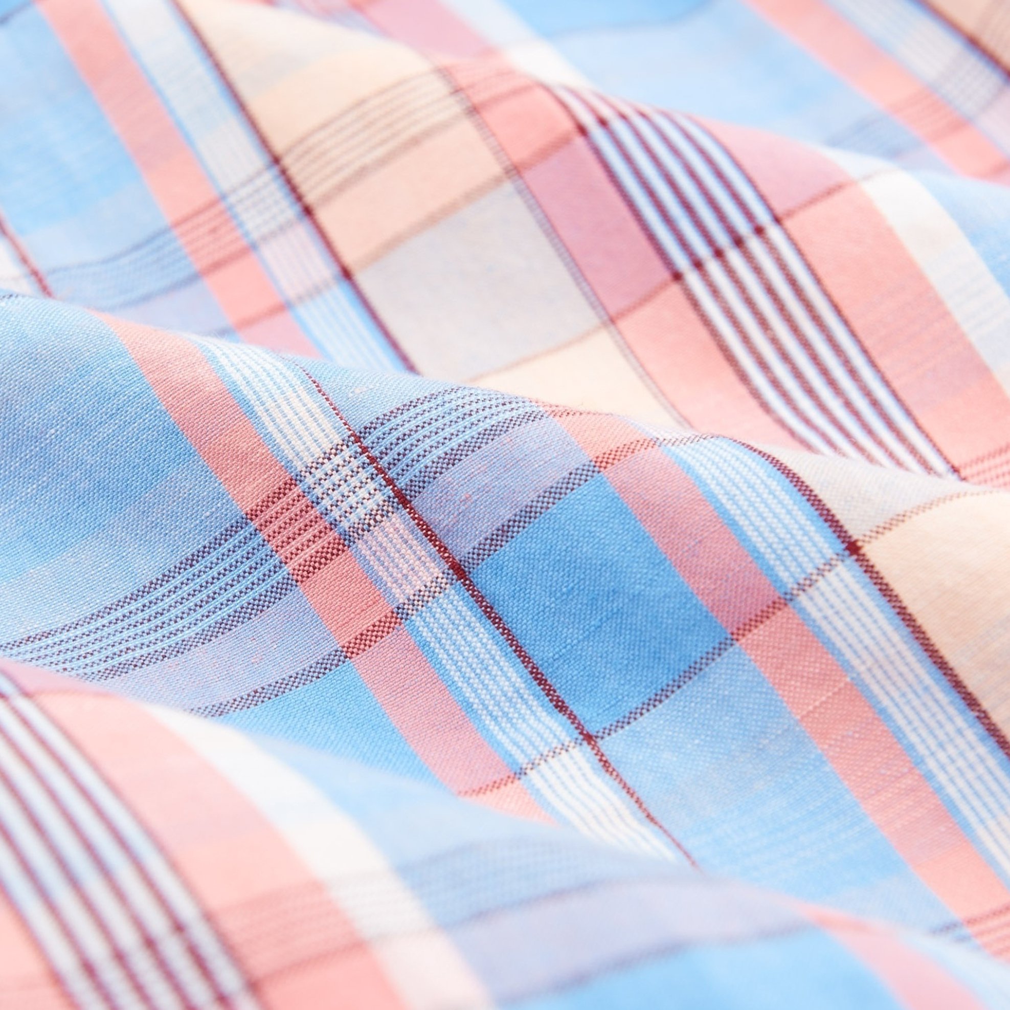 Gant Γυναικεία Καρό Φούστα Madras Wrap Skirt - 4400020 Ροζ