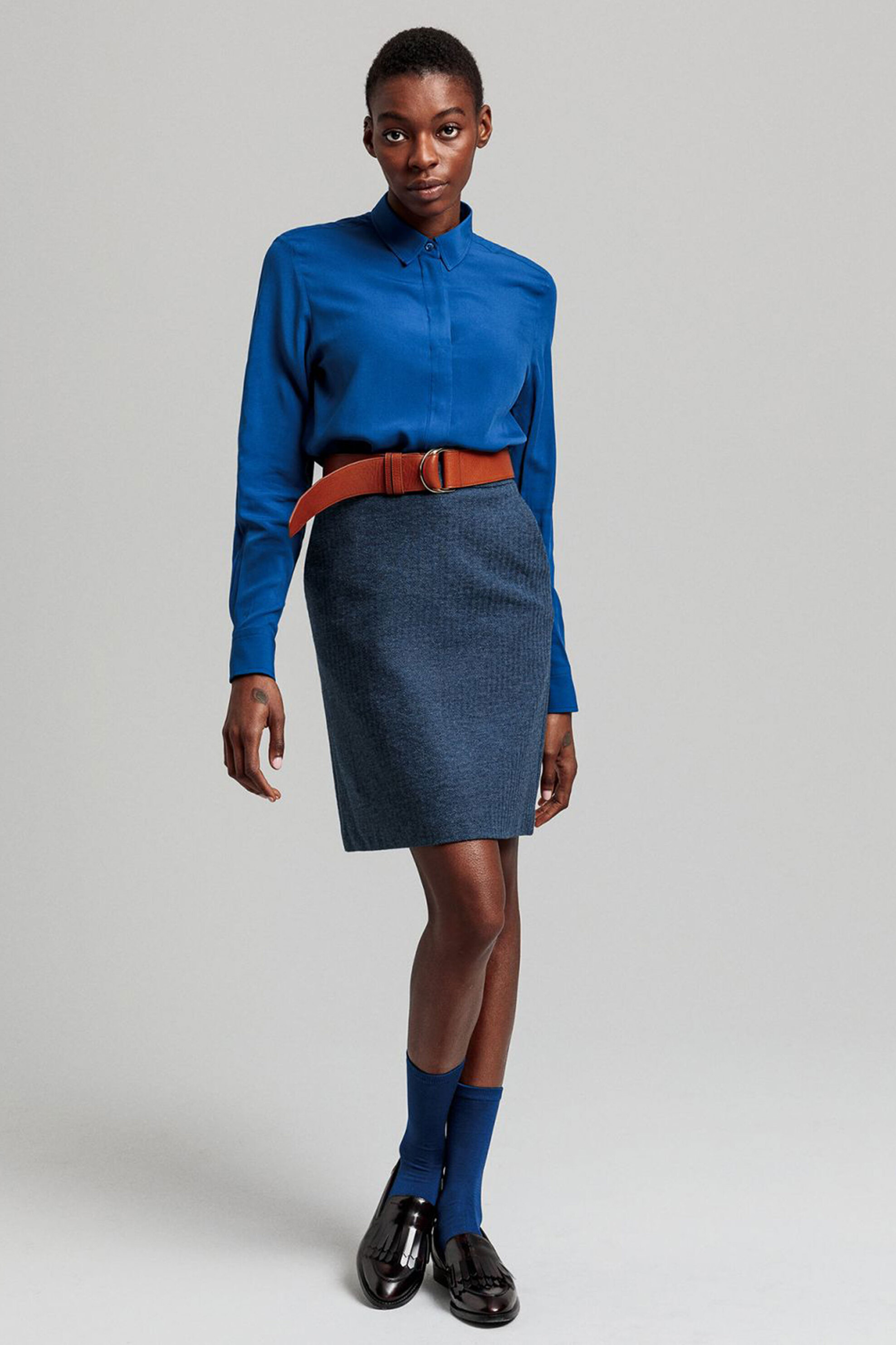 Γυναίκα > ΡΟΥΧΑ > Φούστες > Mini Gant γυναικεία mini φούστα με τσέπες "Ηerringbone" - 4400042 Μπλε Σκούρο