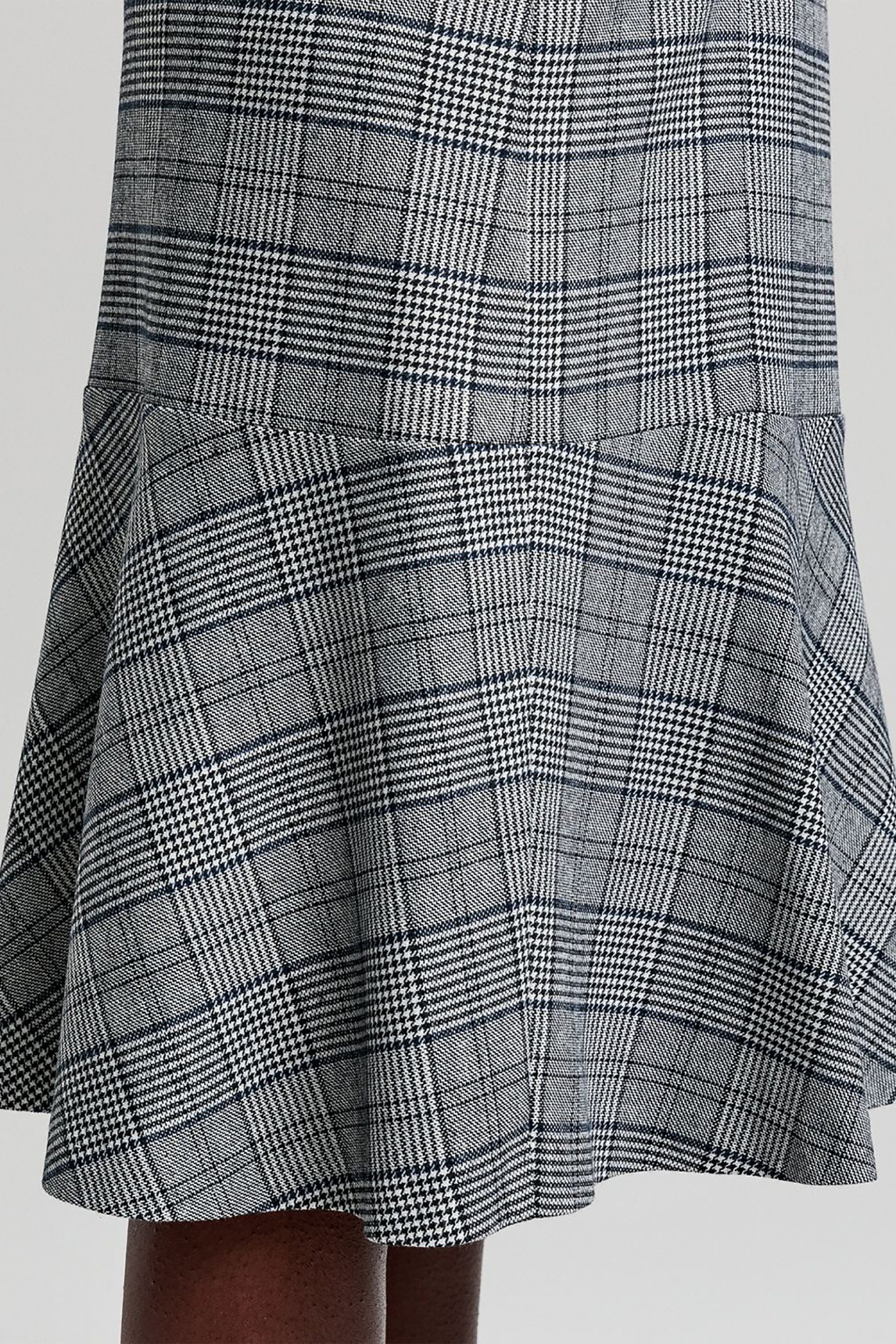 GANT Gant γυναικεία midi φούστα με καρό σχέδιο "Checked Flare" - 4400044 Μπλε Σκούρο - 3