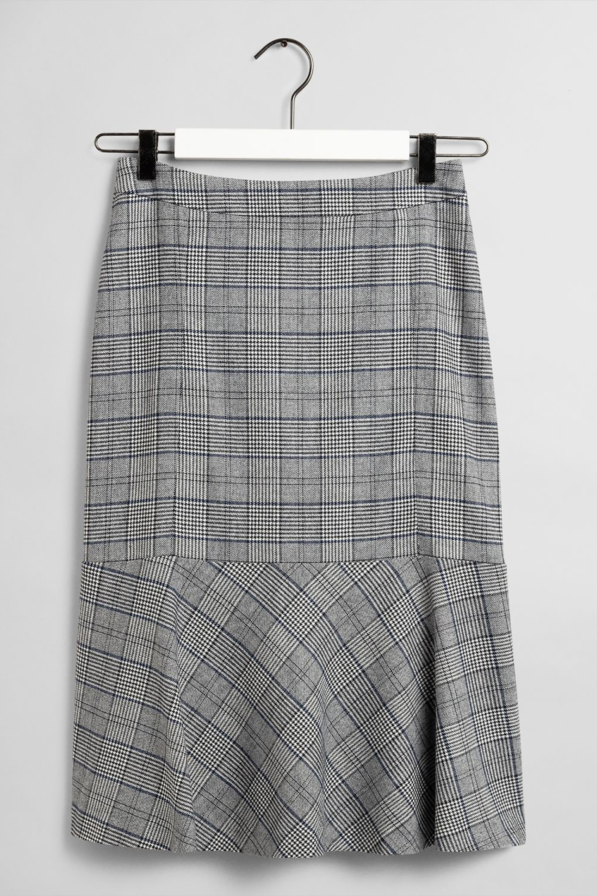 Gant Γυναικεία Midi Φούστα με Καρό Σχέδιο Checked Flare - 4400044 Μπλε Σκούρο