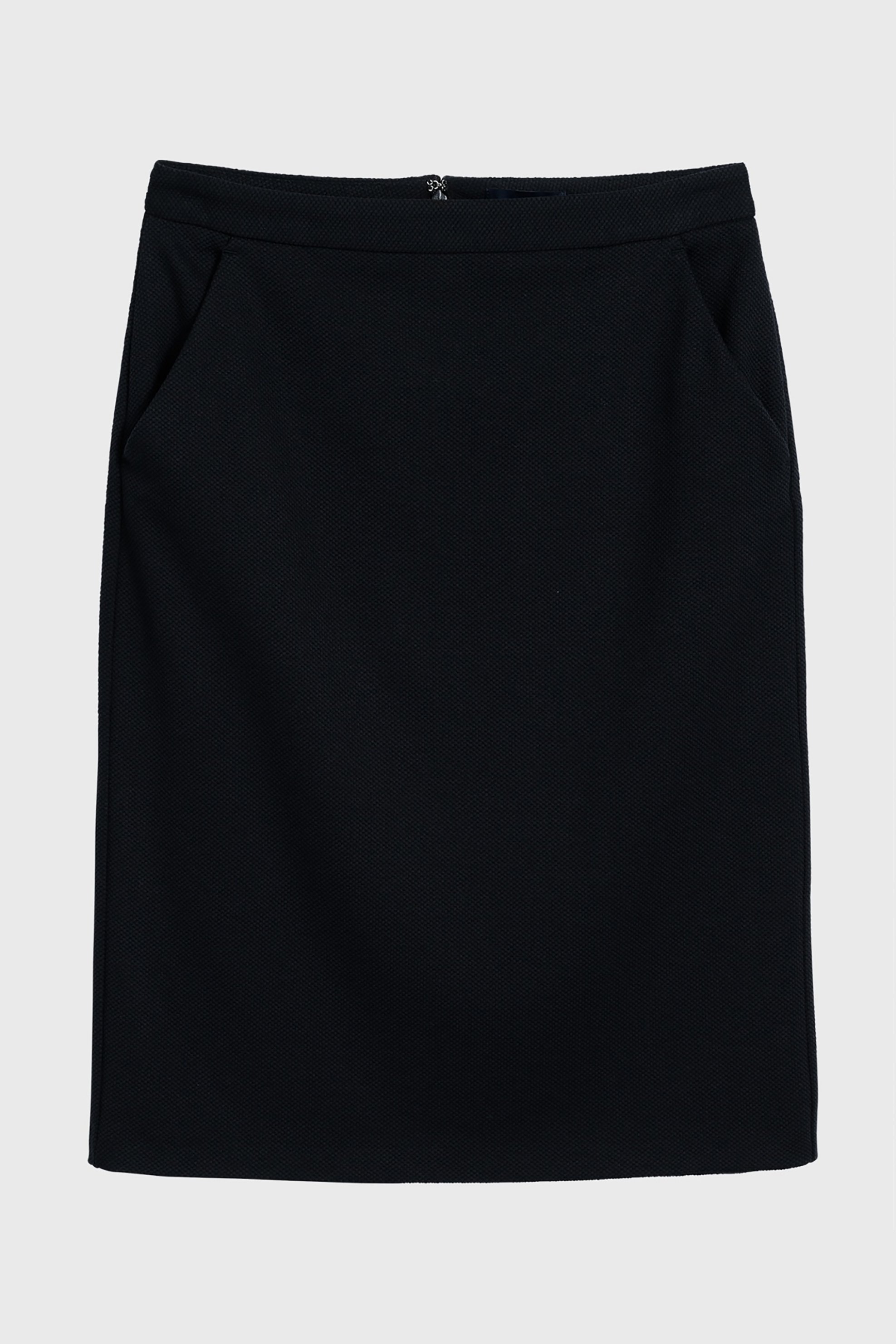 Gant Γυναικεία Φούστα Piquet Μονόχρωμη - 4401021 Μπλε Σκούρο
