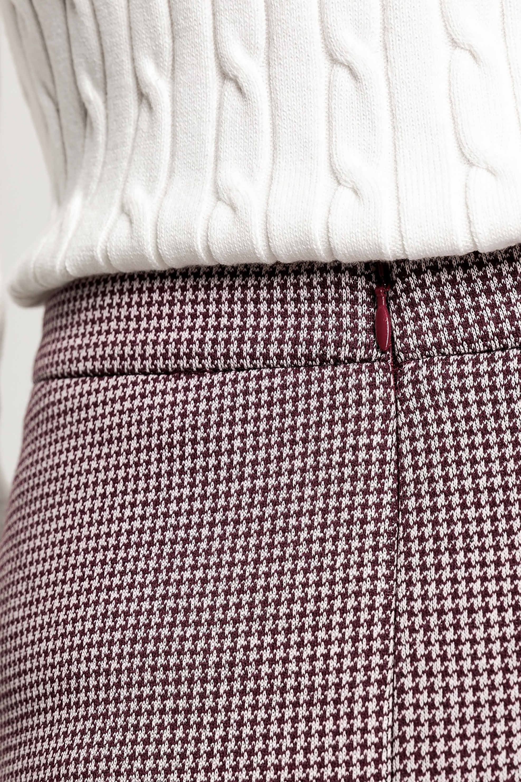 Gant γυναικεία mini φούστα pied de poule - 4401027 Μπορντό φωτογραφία