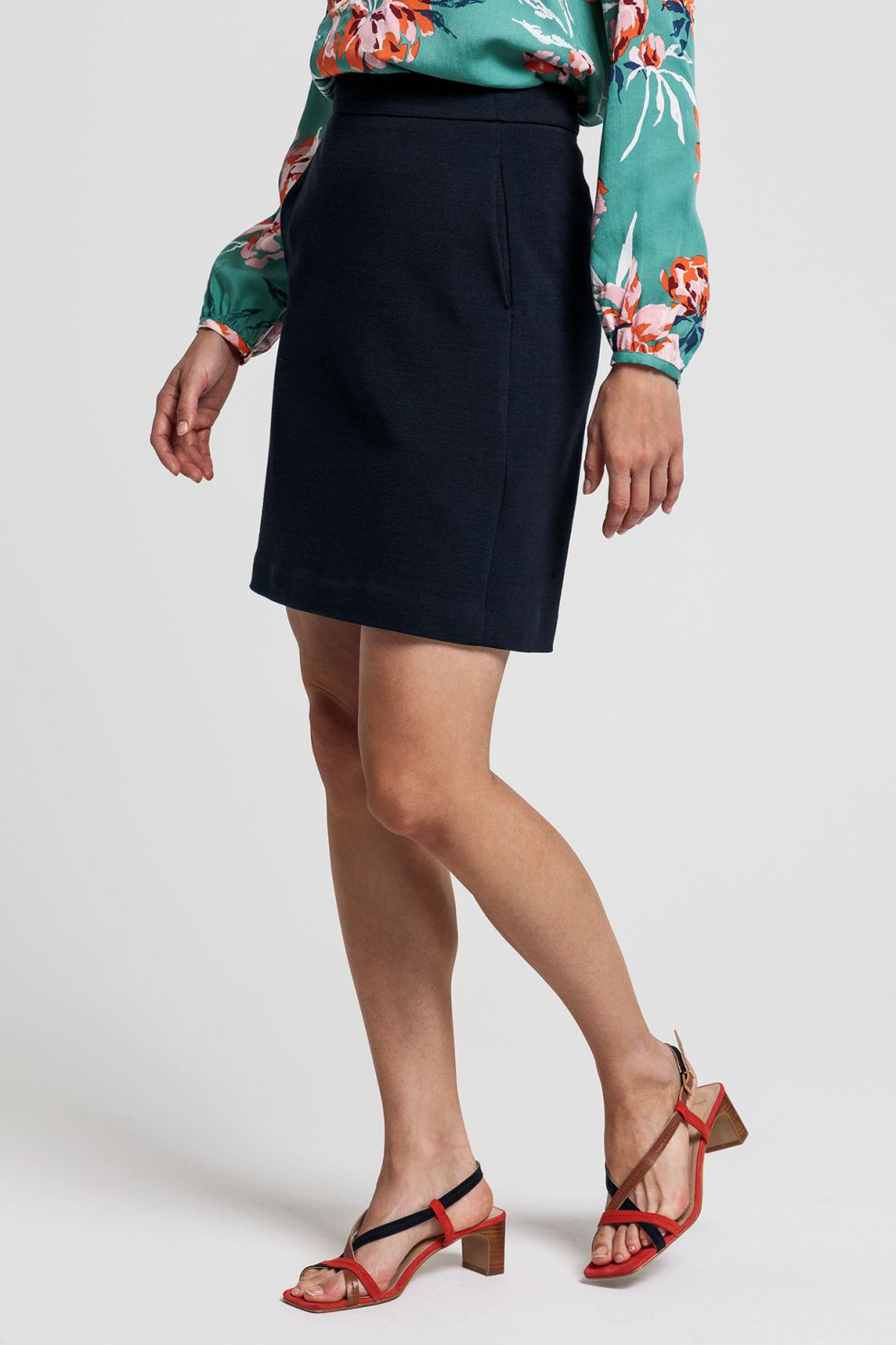 Gant γυναικεία mini πικέ φούστα με τσέπες - 4401040 Μπλε Σκούρο φωτογραφία