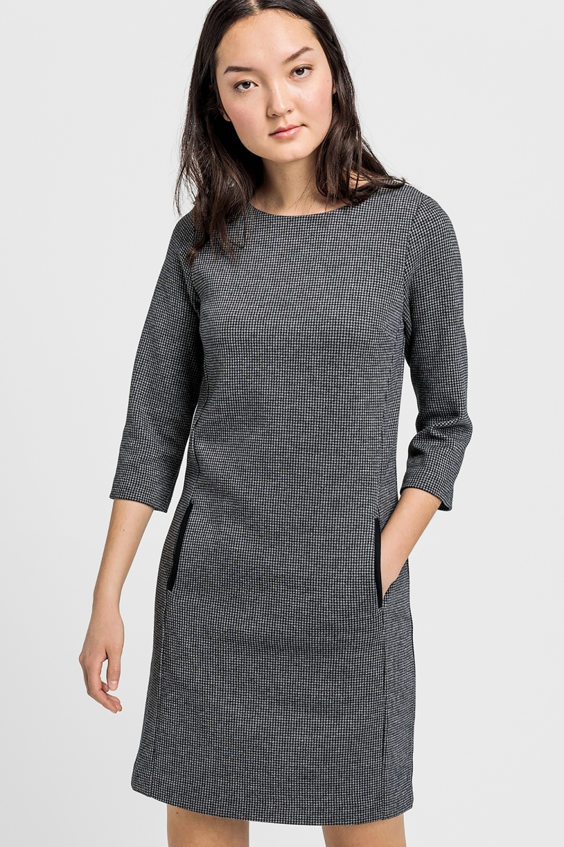 Gant γυναικείο mini φόρεμα με μικρό καρό - 4501050 Γκρι