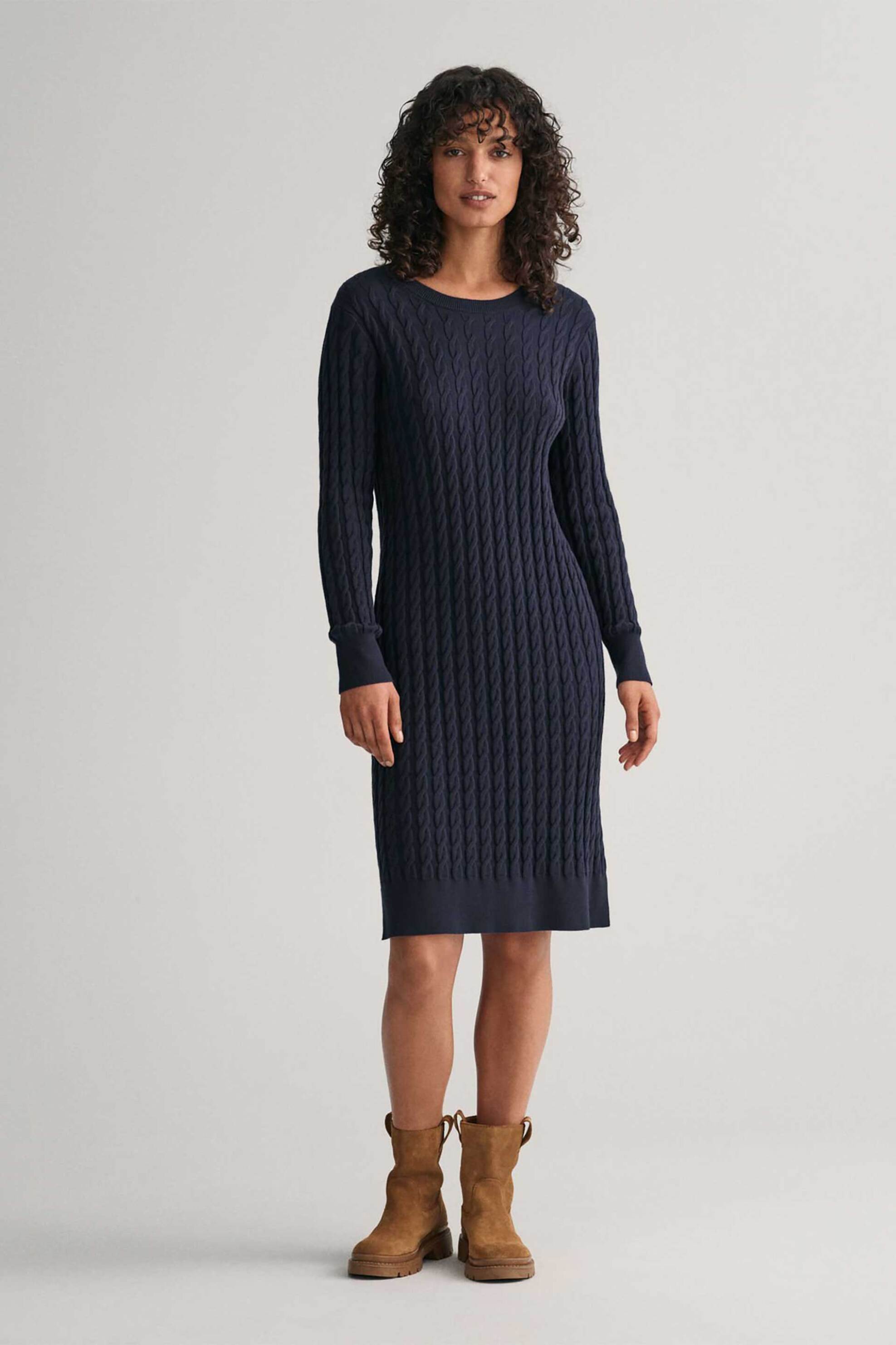 Gant γυναικείο mini φόρεμα με σχέδιο στην πλέξη Relaxed Fit | S