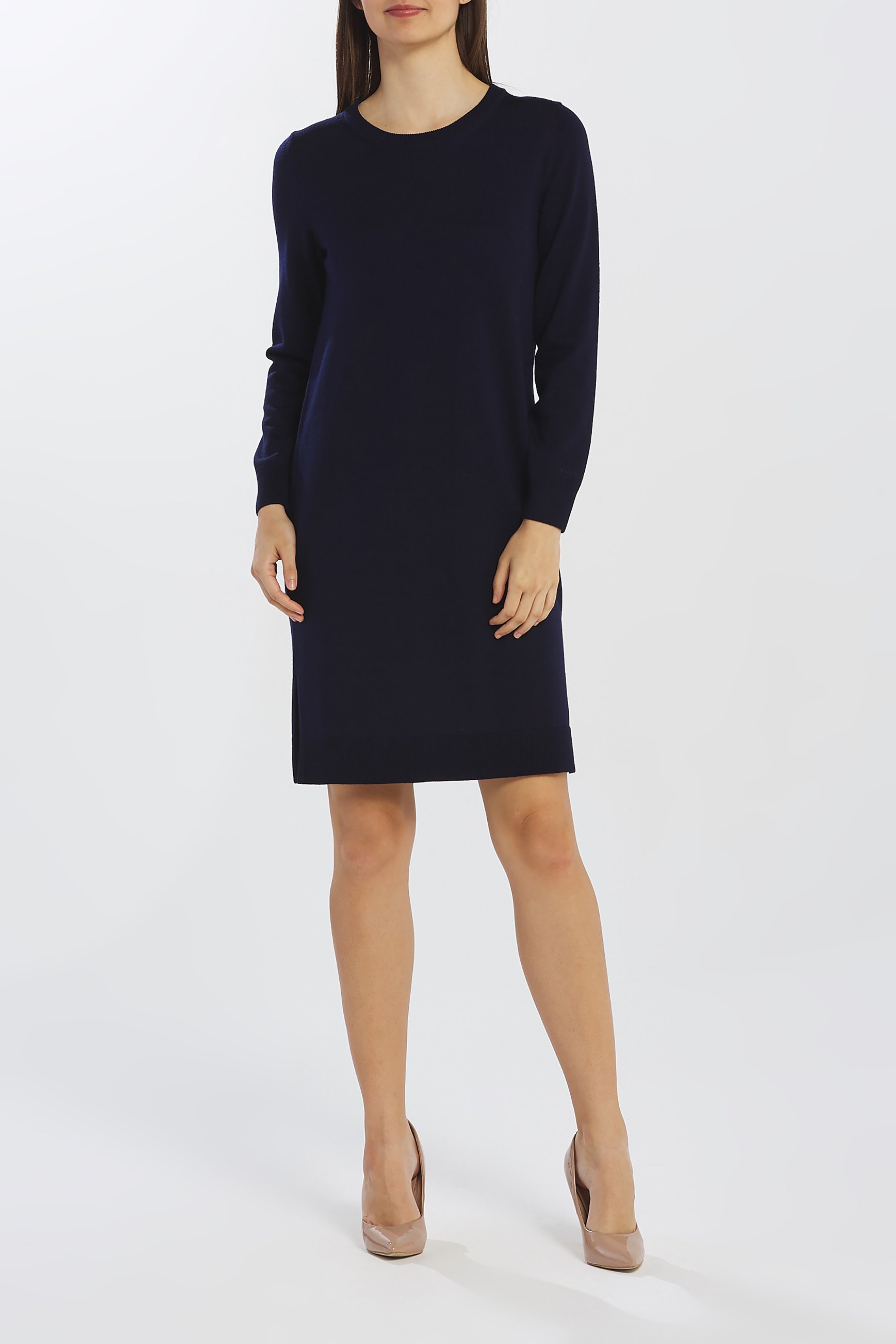 Gant γυναικείο mini φόρεμα μάλλινο μονόχρωμο - 4502009 Μπλε Σκούρο