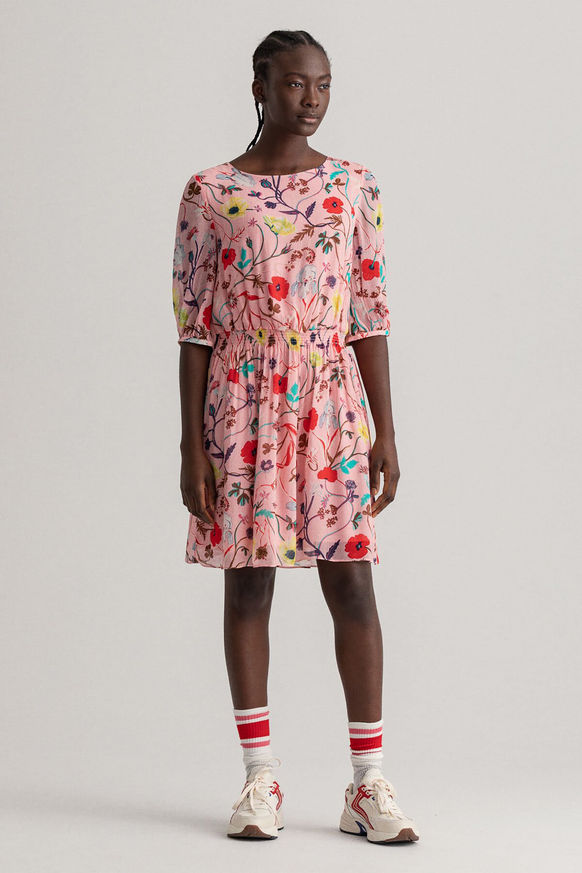 GANT Gant γυναικείο mini φόρεμα με all-over floral print "Wild Floral" - 4503181 Ροζ
