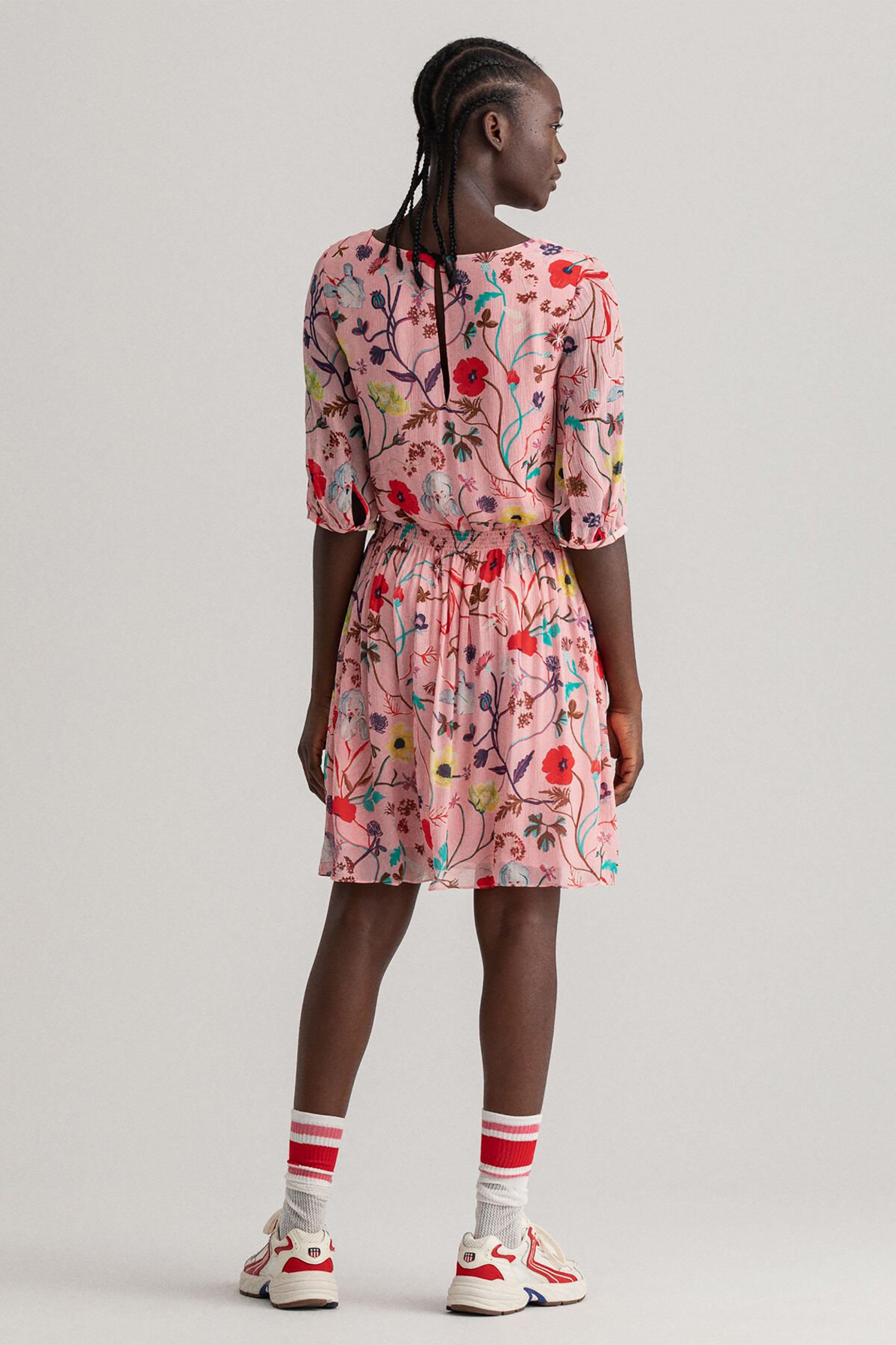 GANT Gant γυναικείο mini φόρεμα με all-over floral print "Wild Floral" - 4503181 Ροζ - 3