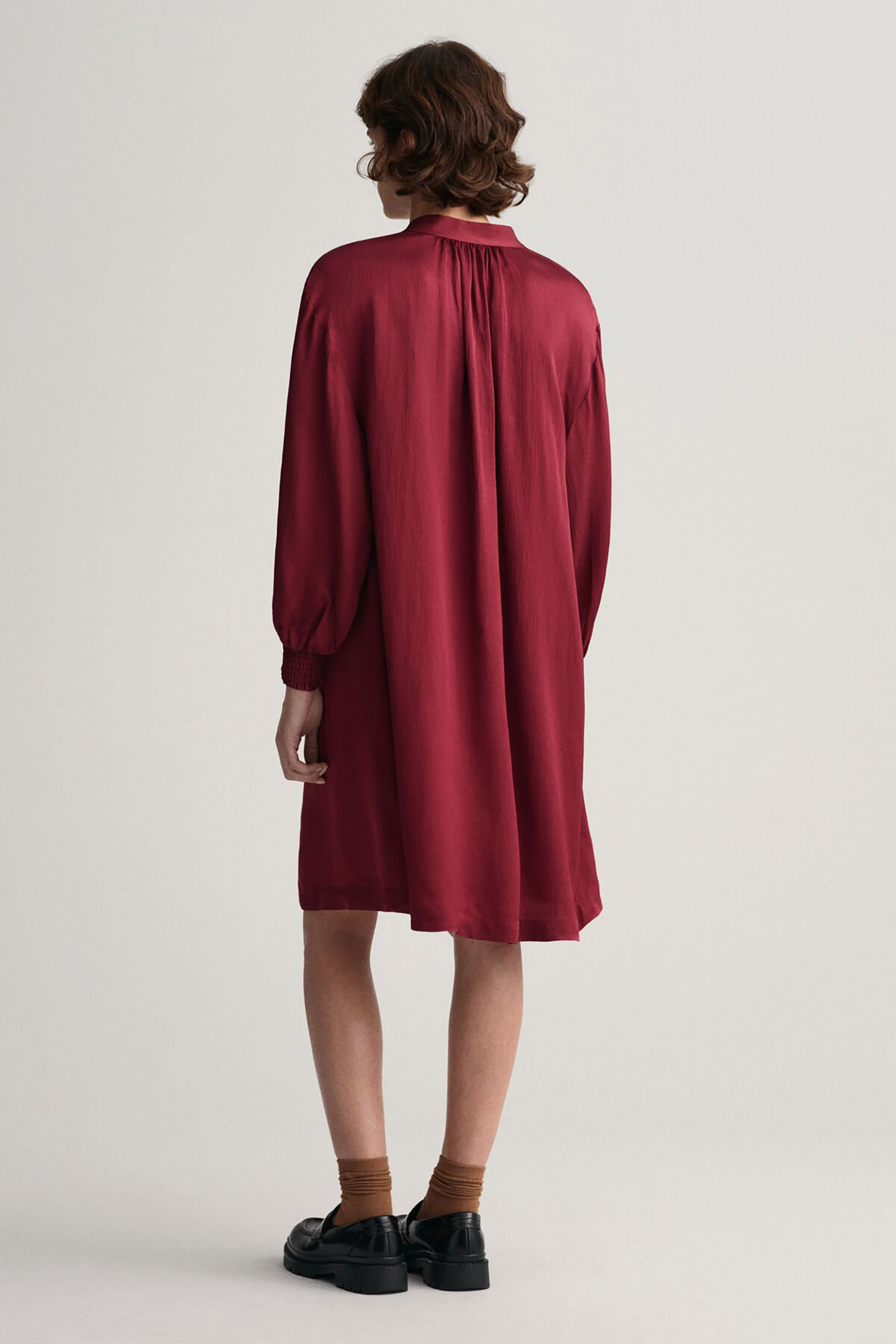 Gant Γυναικείο Mini Φόρεμα Μονόχρωμο με Γιακά - 4503208 Μπορντό
