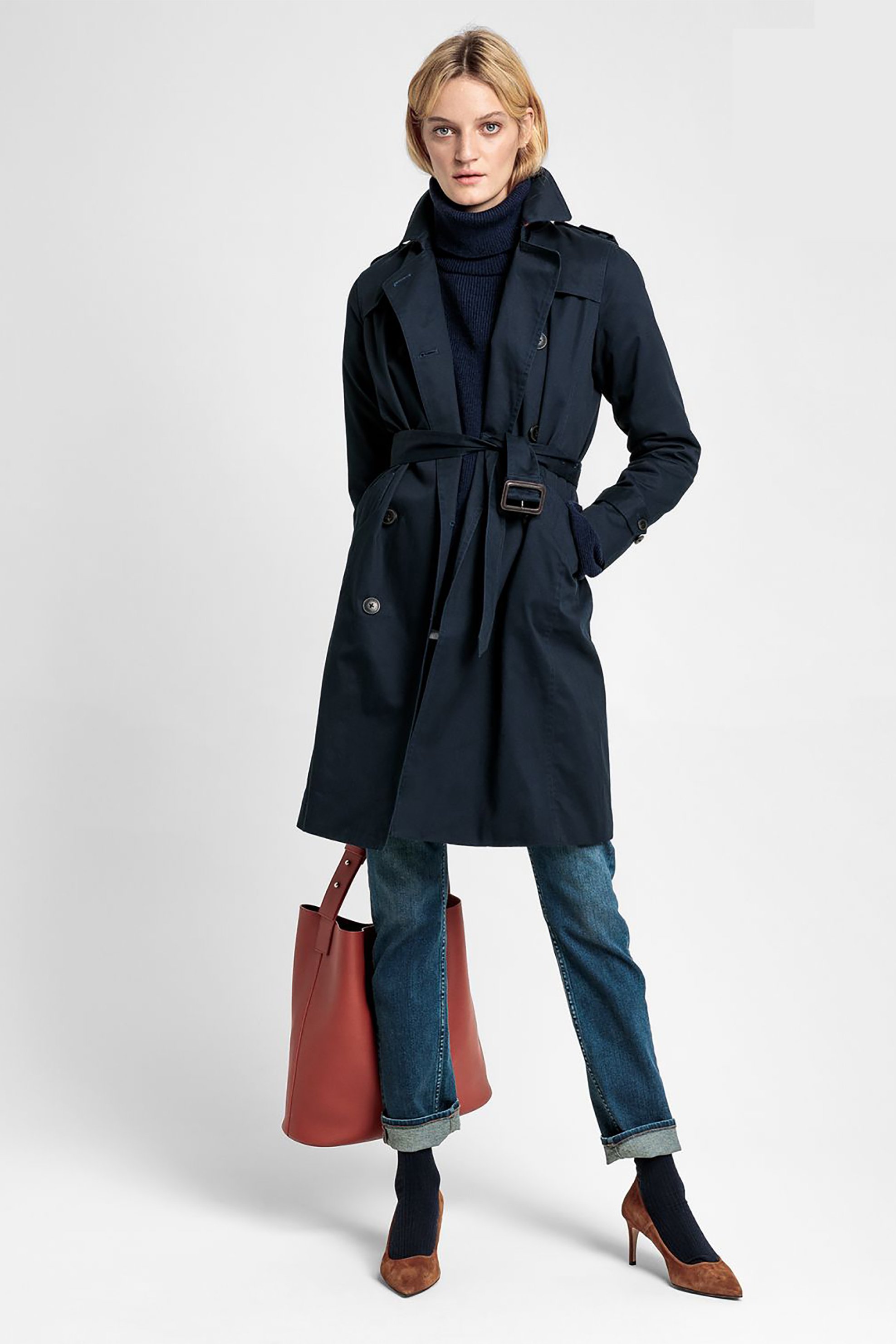 GANT Gant γυναικεία καμπαρντίνα "Trench Coat" - 4751009 Μπλε Σκούρο