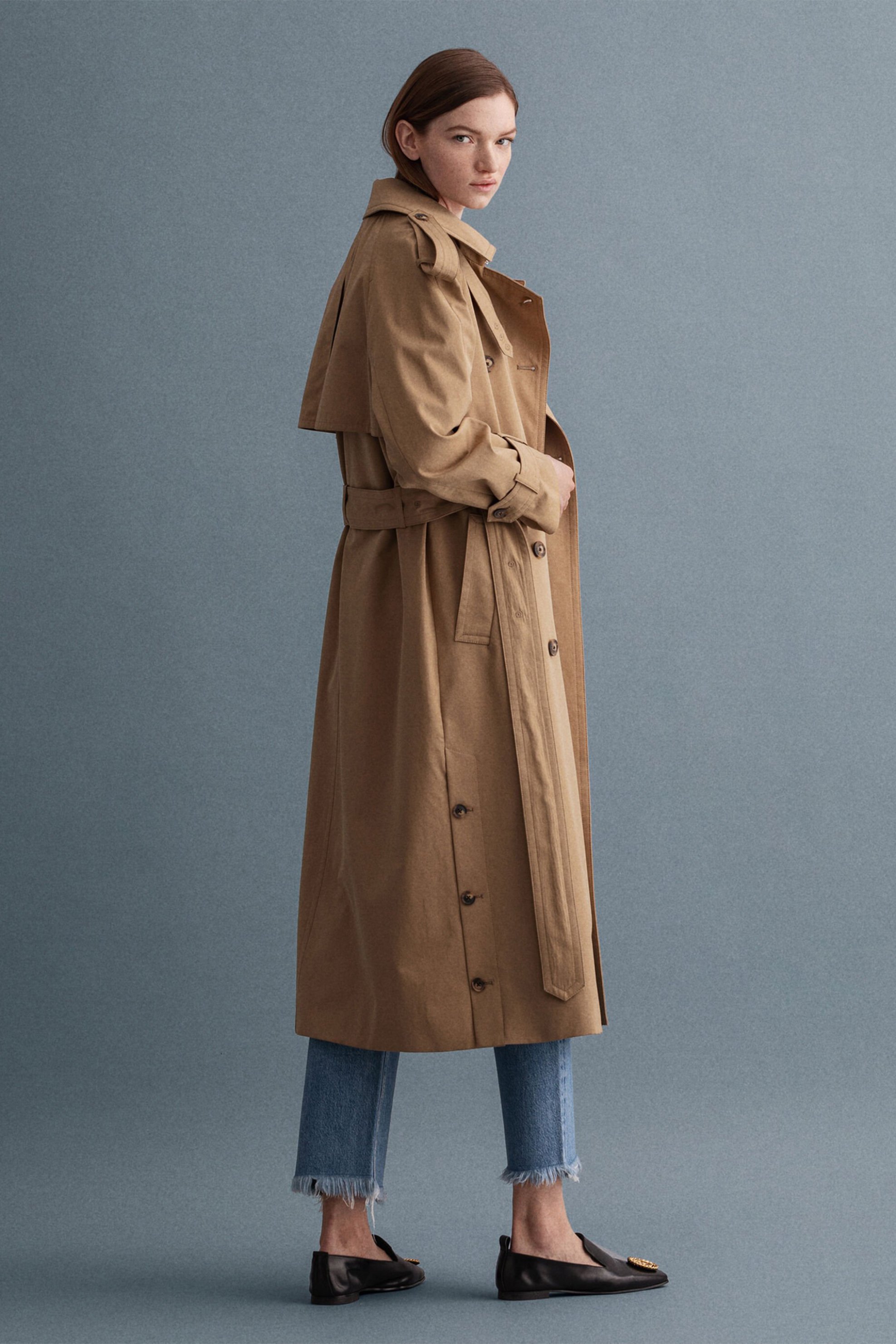 Gant γυναικεία καμπαρντίνα oversized με ζώνη - 4751047 Μπεζ φωτογραφία