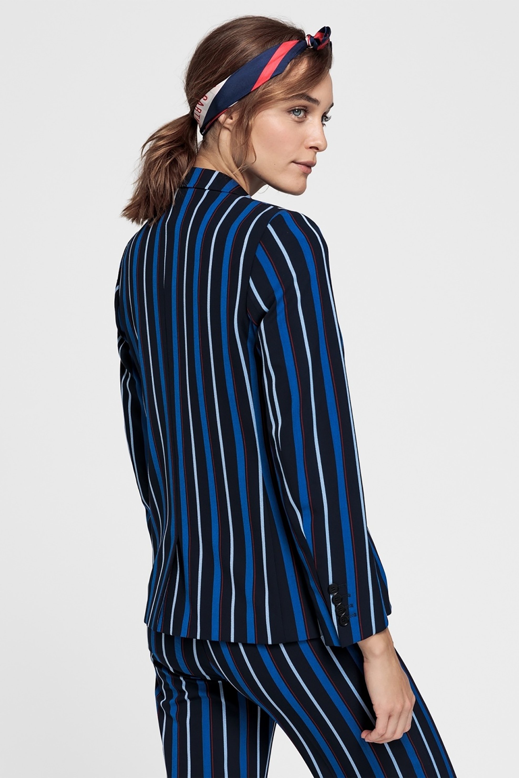GANT Gant γυναικείο ριγέ σακάκι Washable Regimental Stripe - 4770043 Μπλε Σκούρο - 3