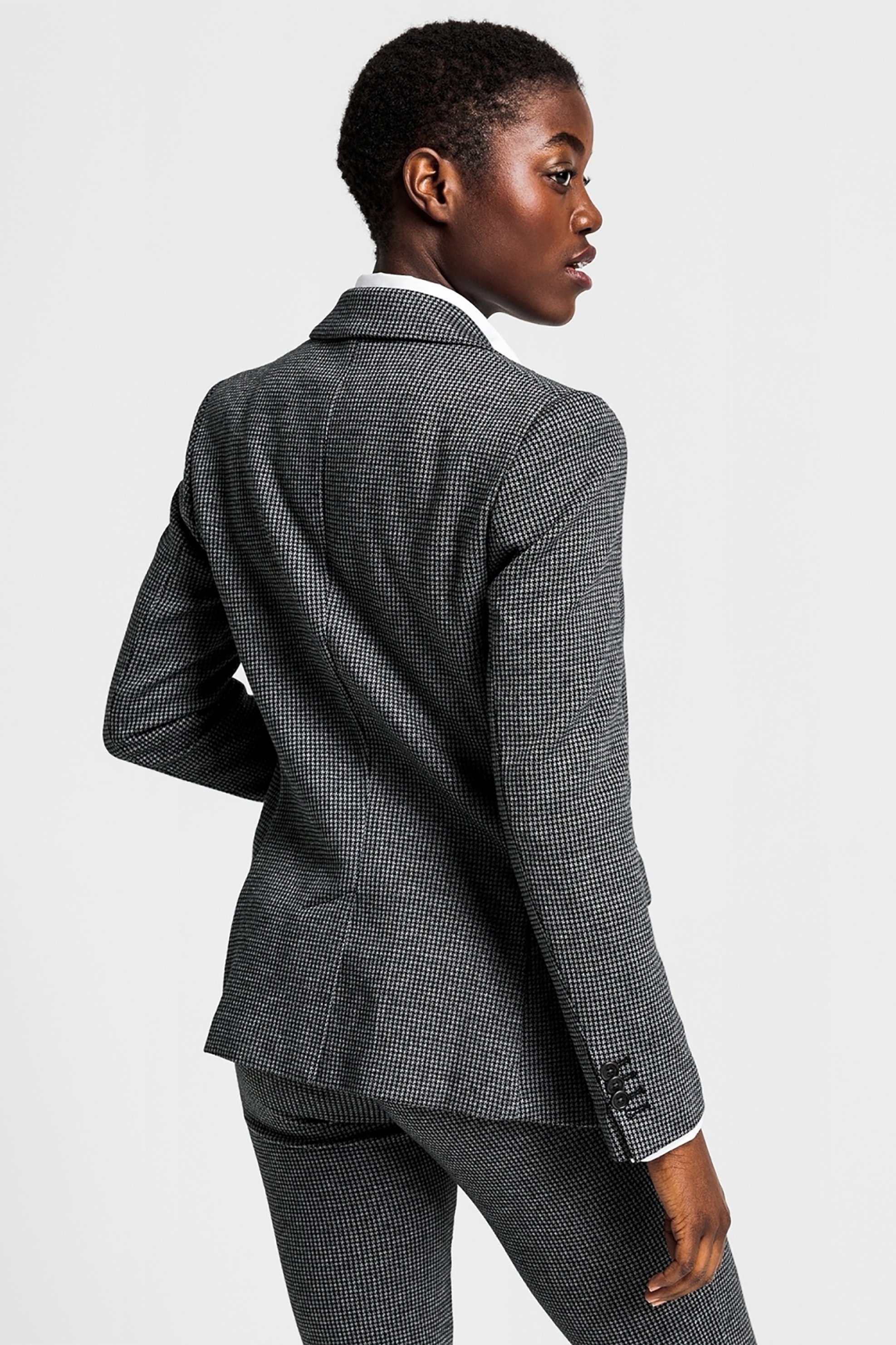 GANT Gant γυναικείο σακάκι "Dogtooth Blazer" - 4770057 Ανθρακί - 3