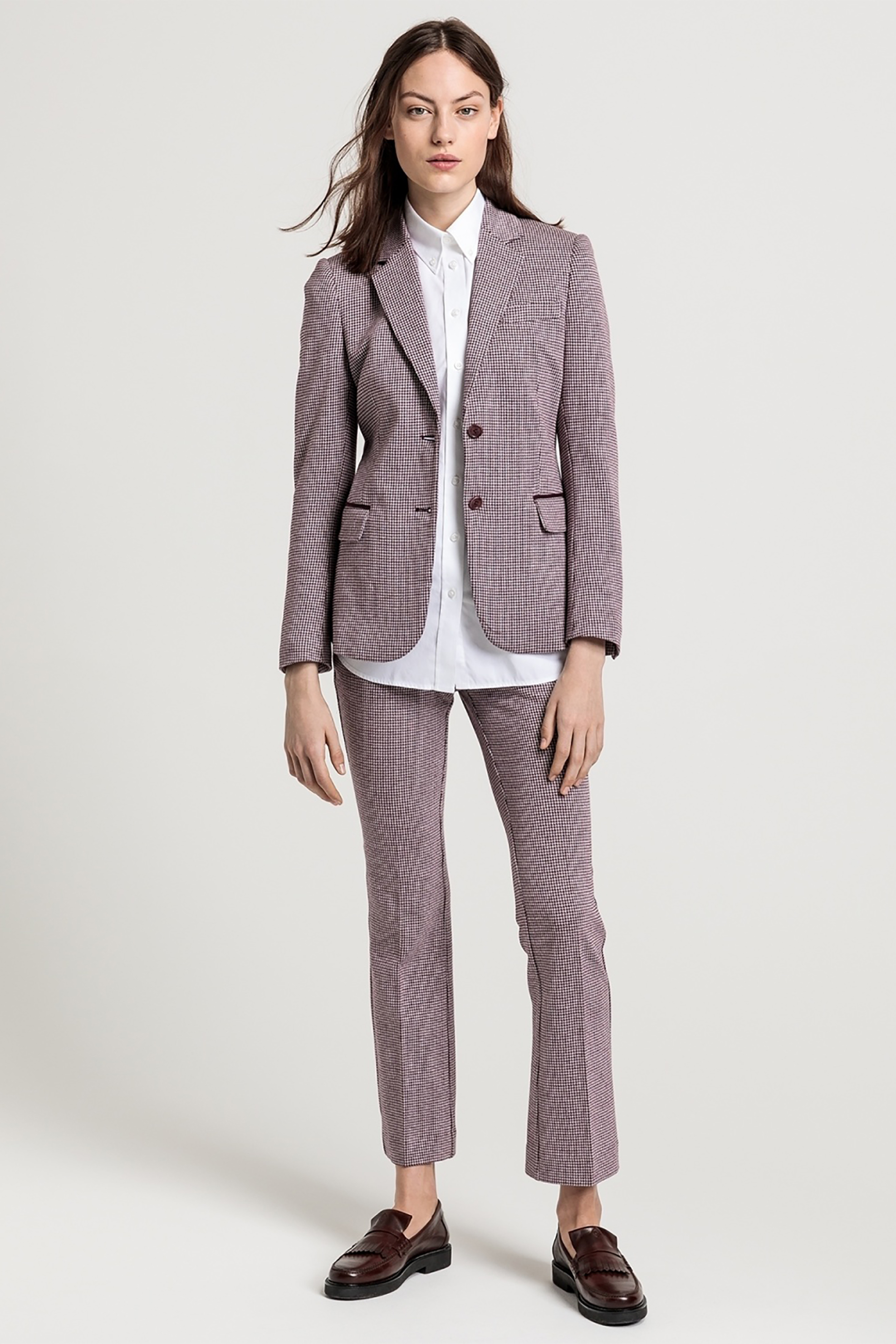 Gant γυναικείο σακάκι "Dogtooth Blazer" - 4770057 Μπορντό φωτογραφία