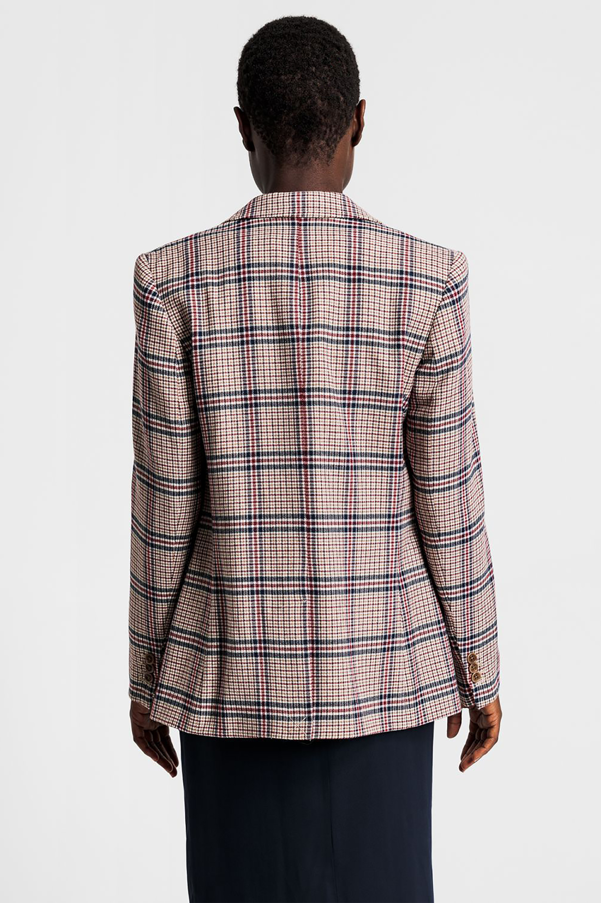 GANT Gant γυναικείο σακάκι καρό "Stretch Wool Blazer" - 4770061 Μπεζ - 3