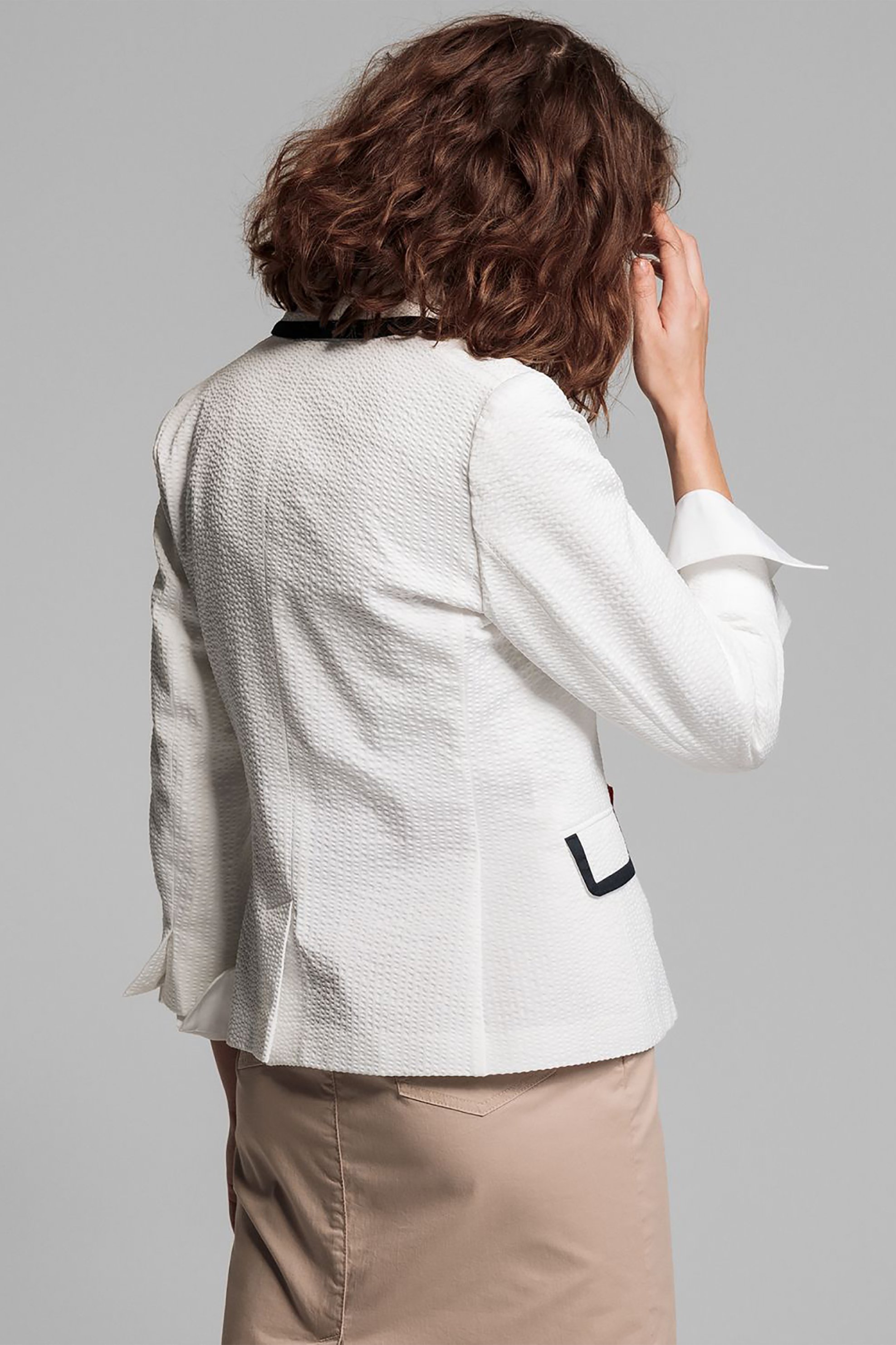 GANT Gant γυναικείο σακάκι Slim Fit "Summer Club" - 4770080 Λευκό - 3
