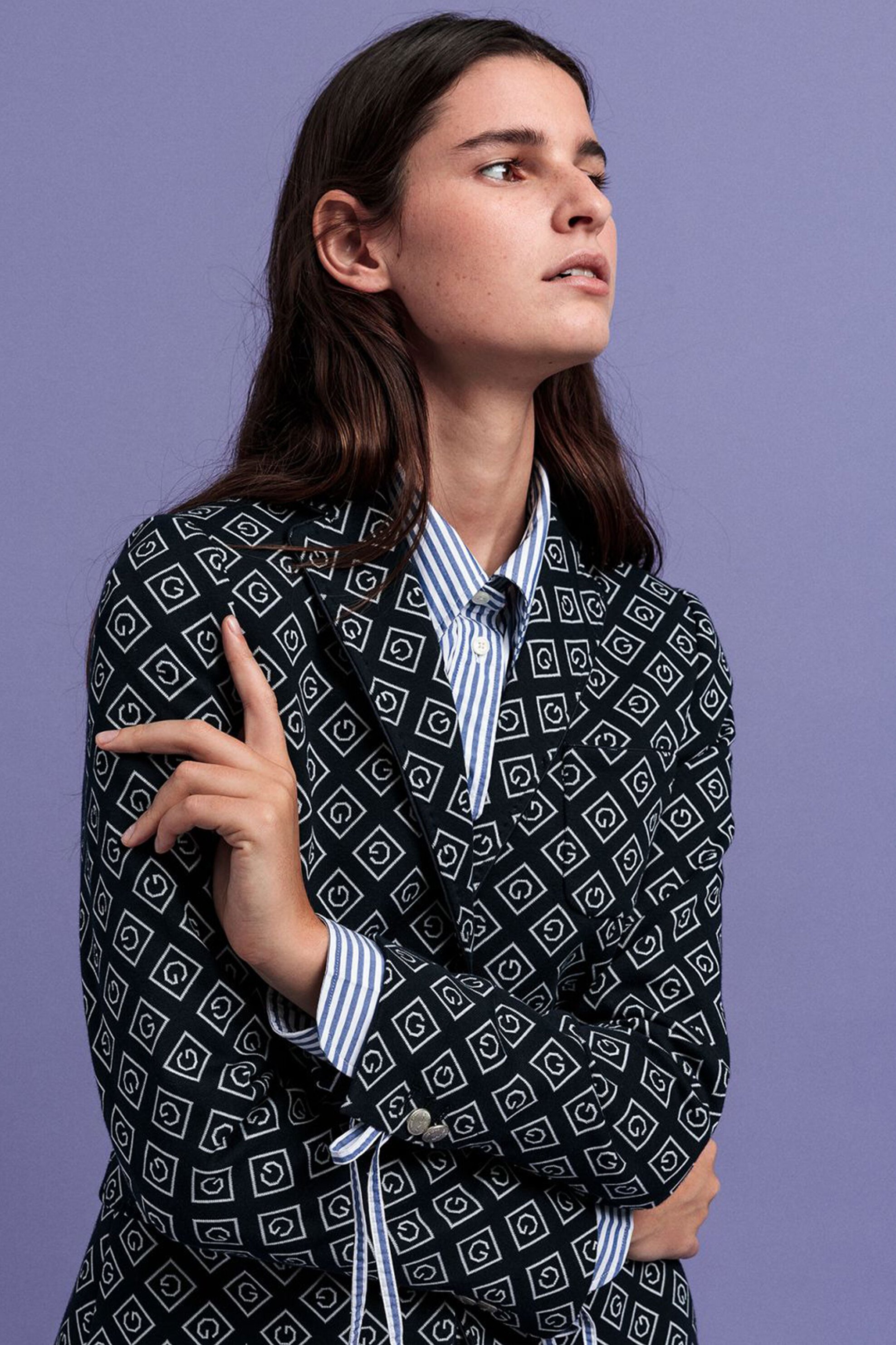 Gant γυναικείο σακάκι με G print "Iconic G" - 4770096 Μπλε Σκούρο φωτογραφία