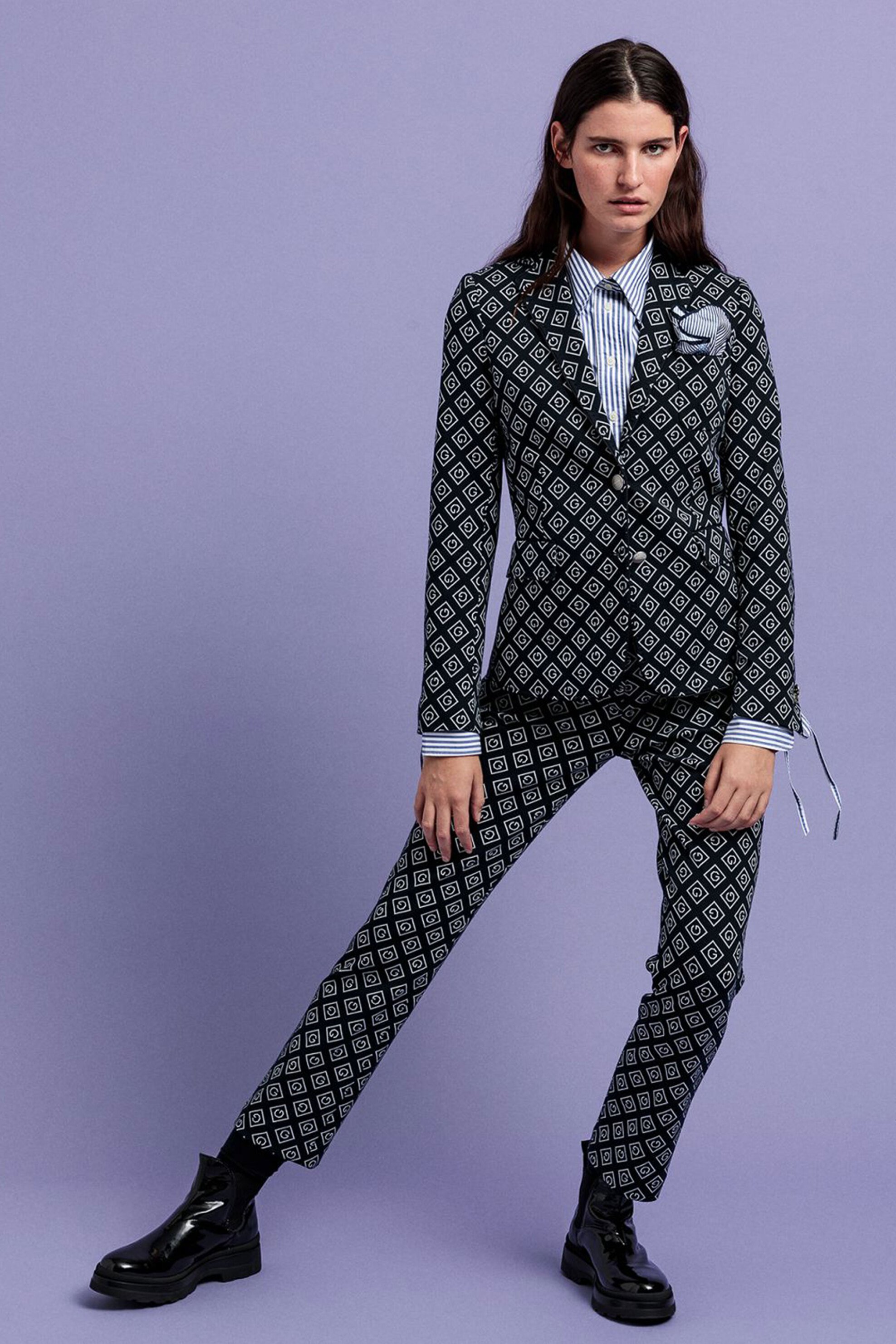 Gant Γυναικείο Σακάκι με G Print Iconic - 4770096 Μπλε Σκούρο