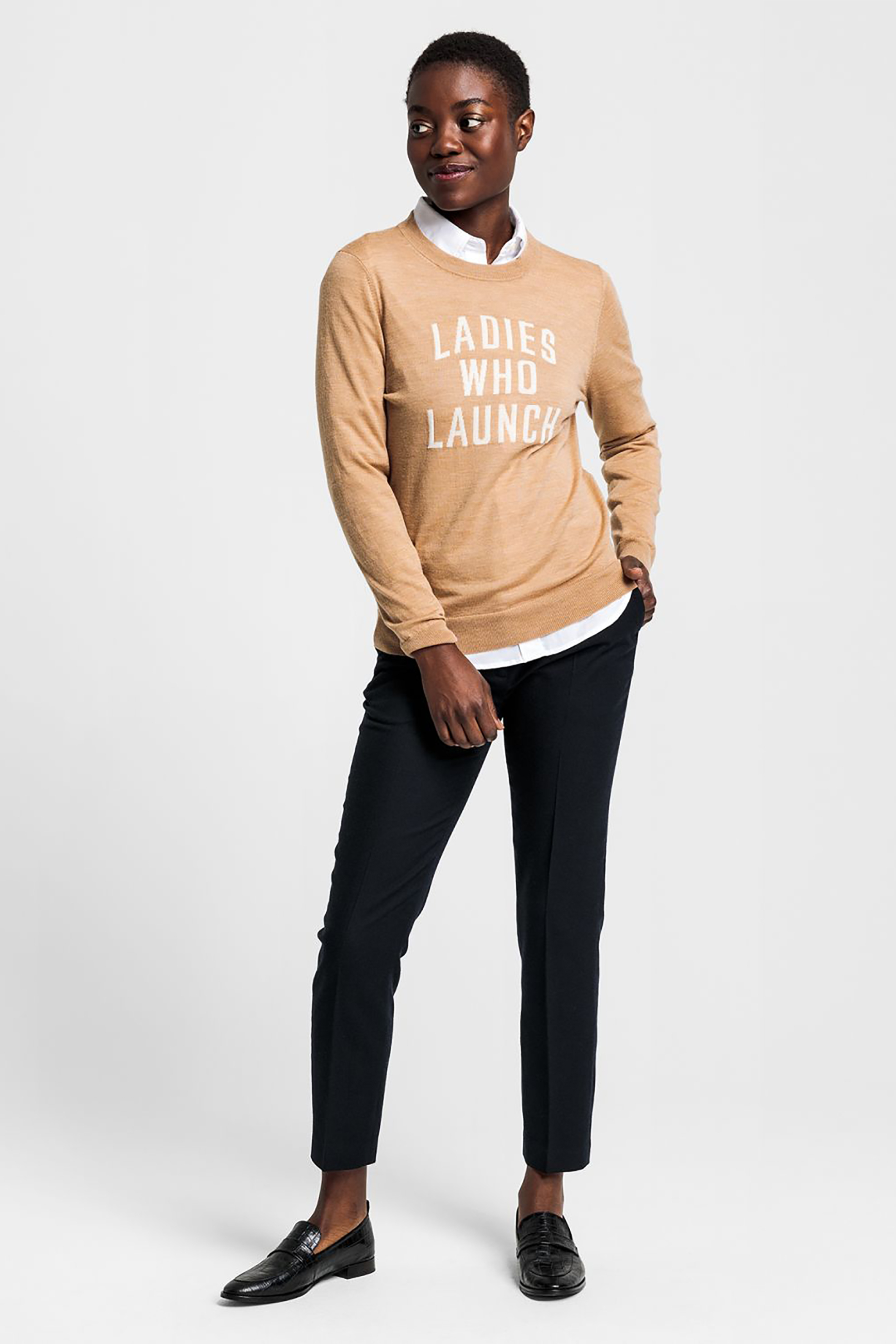 Gant γυναικεία πλεκτή μπλούζα "Ladies Message" - 4801125 Καμηλό φωτογραφία