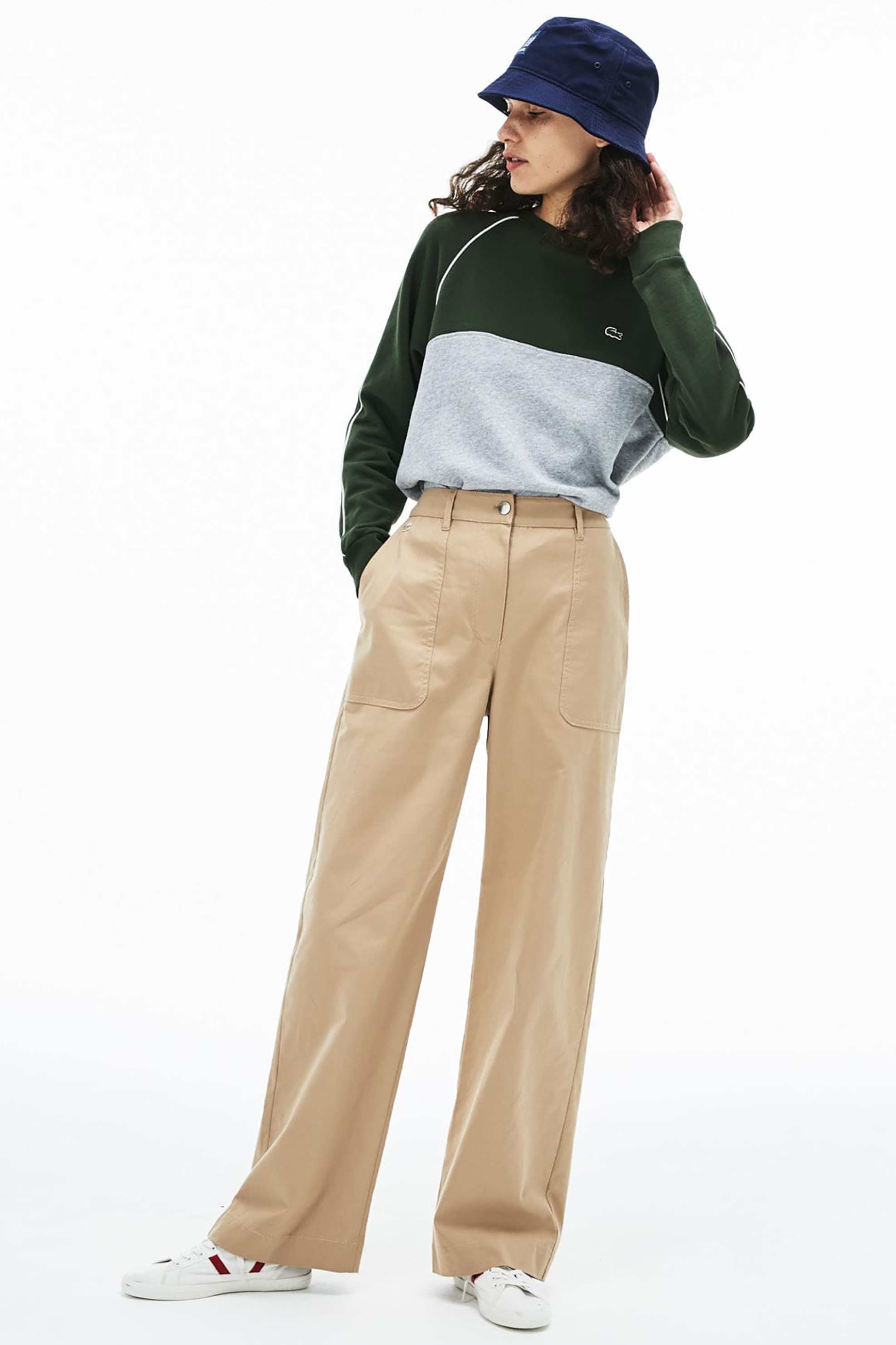 Lacoste Lacoste γυναικεία παντελόνα μονόχρωμη - HF4216 Μπεζ 2025