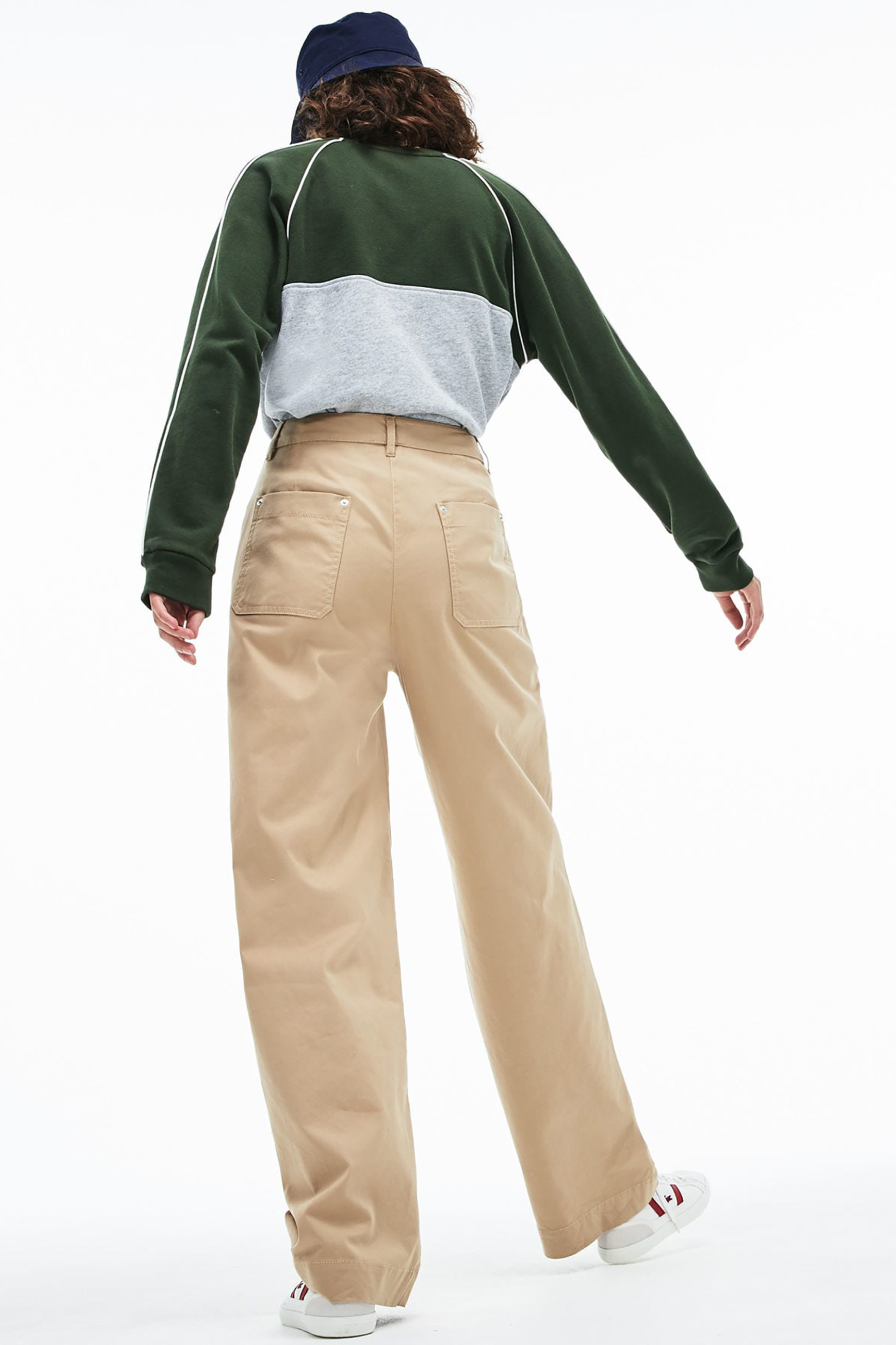 Lacoste γυναικεία παντελόνα μονόχρωμη - HF4216 Μπεζ φωτογραφία