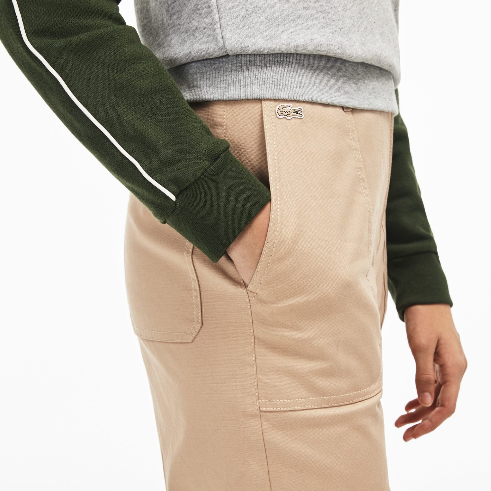 LACOSTE Lacoste γυναικεία παντελόνα μονόχρωμη - HF4216 Μπεζ - 3