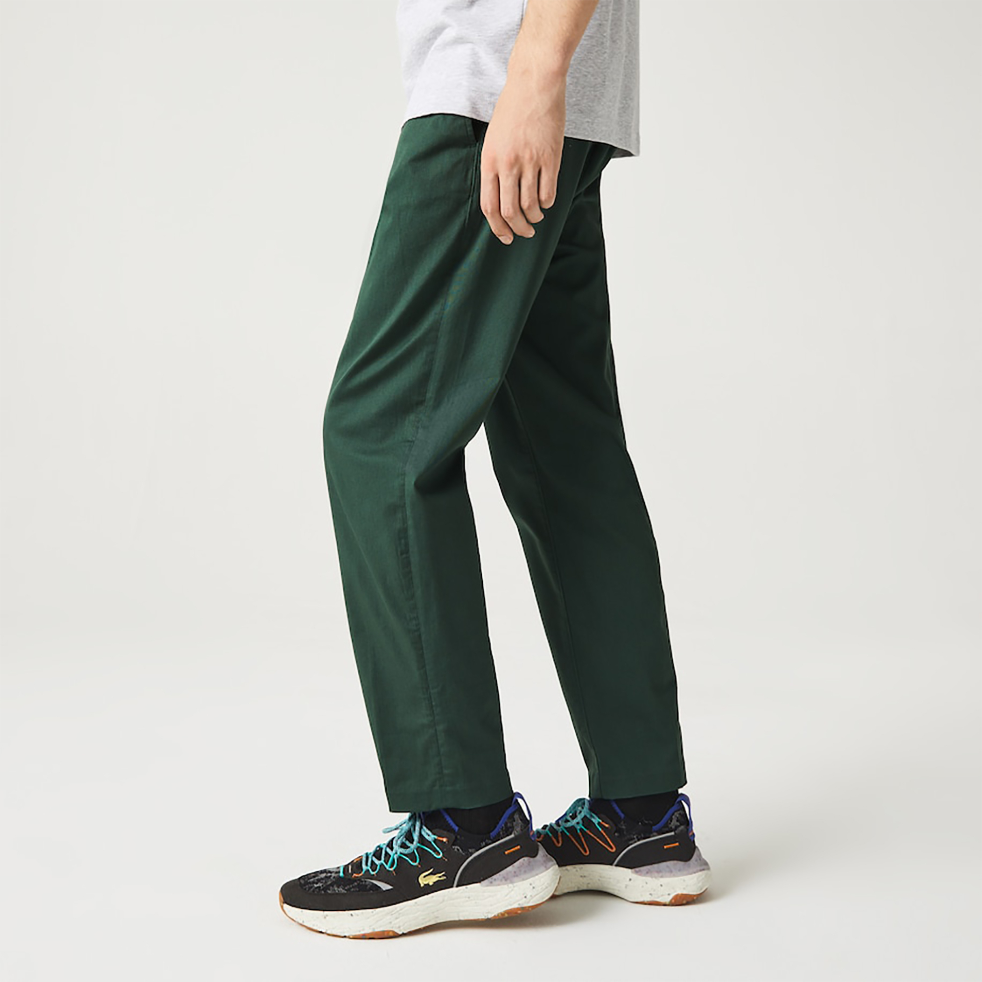 Lacoste ανδρικό παντελόνι chino μονόχρωμο - HH2709 Πράσινο Σκούρο φωτογραφία