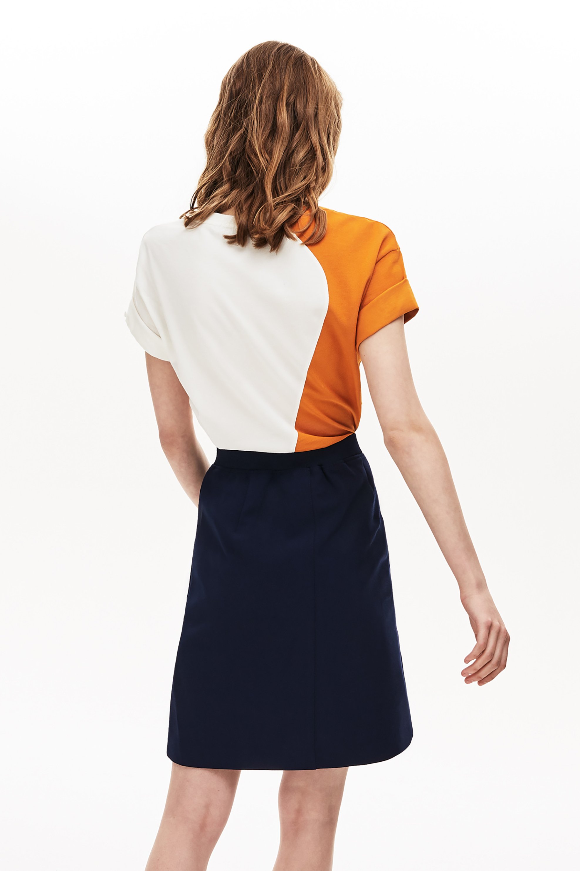 Lacoste γυναικεία φούστα ψηλόμεση Neoprene - JF0571 Μπλε Σκούρο φωτογραφία