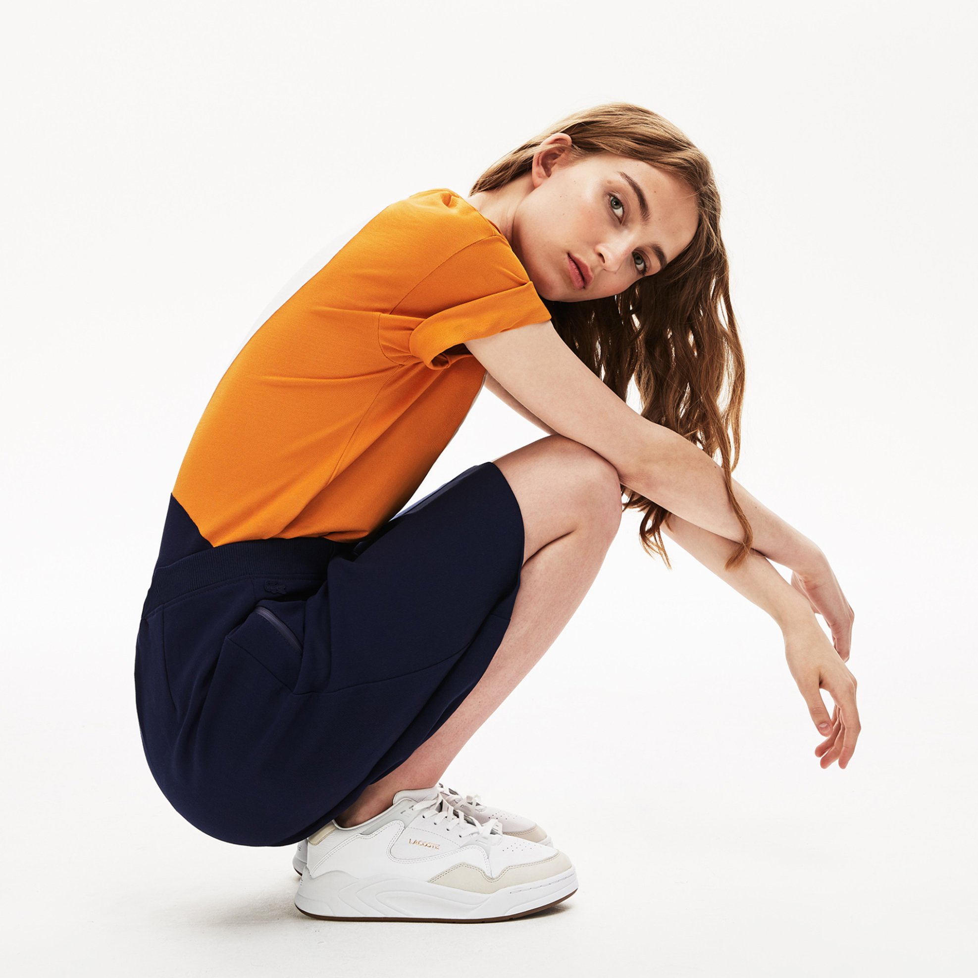 LACOSTE Lacoste γυναικεία φούστα ψηλόμεση Neoprene - JF0571 Μπλε Σκούρο - 3