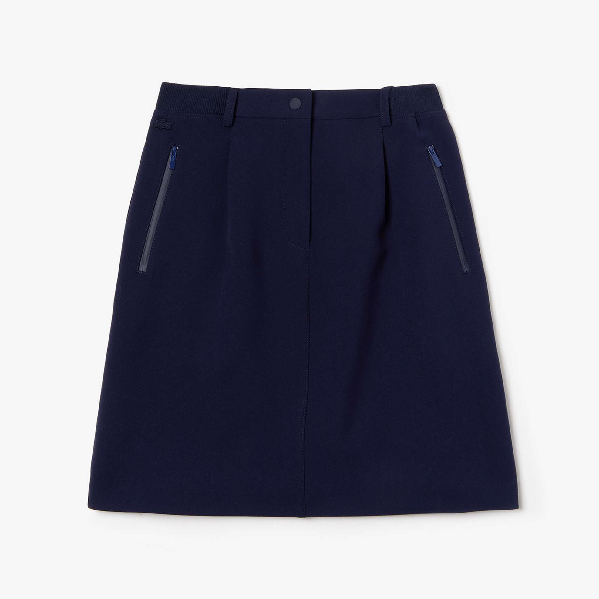 Lacoste Γυναικεία Φούστα Ψηλόμεση Neoprene - Jf0571 Μπλε Σκούρο