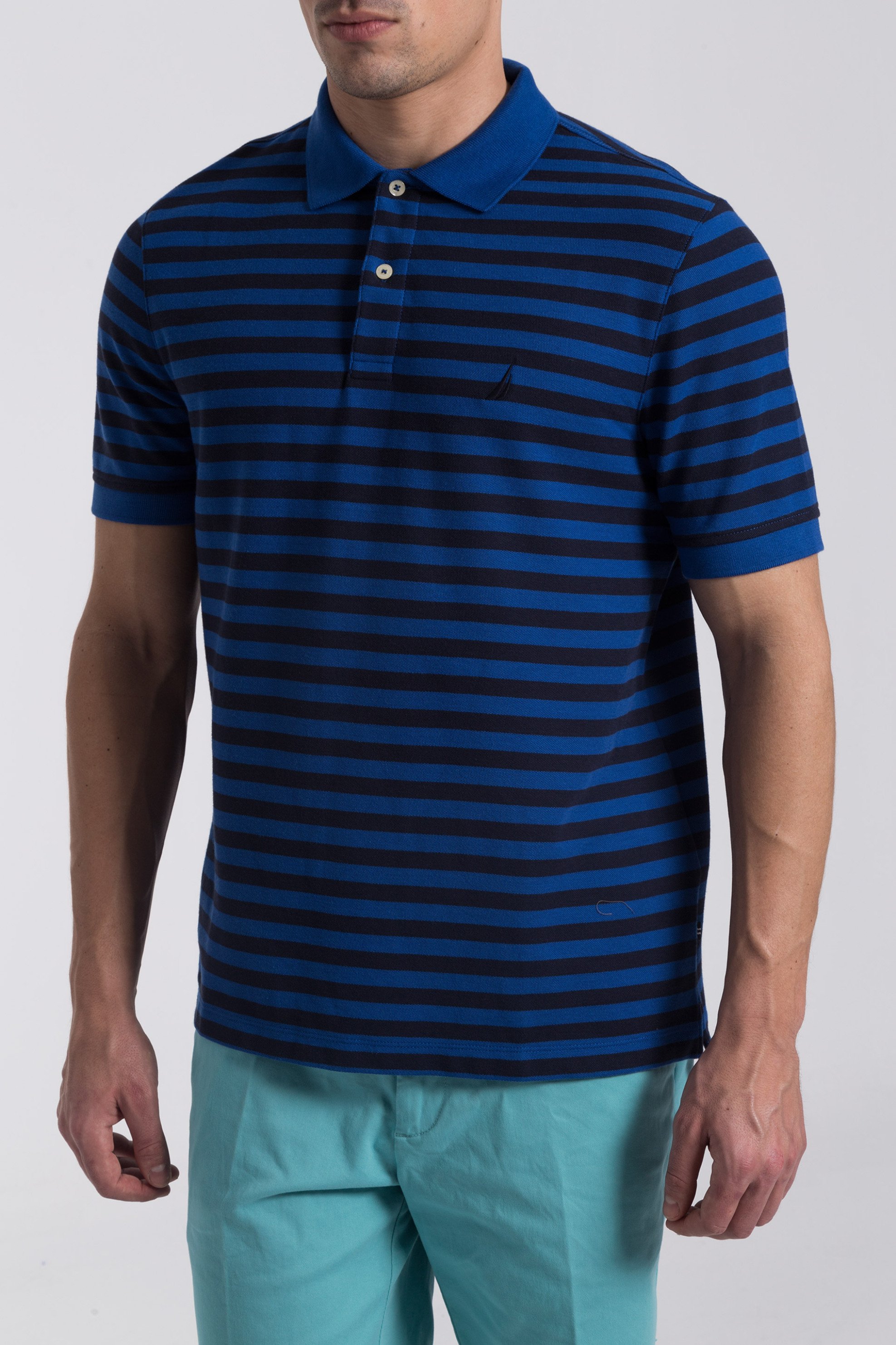 Ανδρική ριγέ μπλούζα polo Nautica - K81003 Μπλε Ηλεκτρίκ