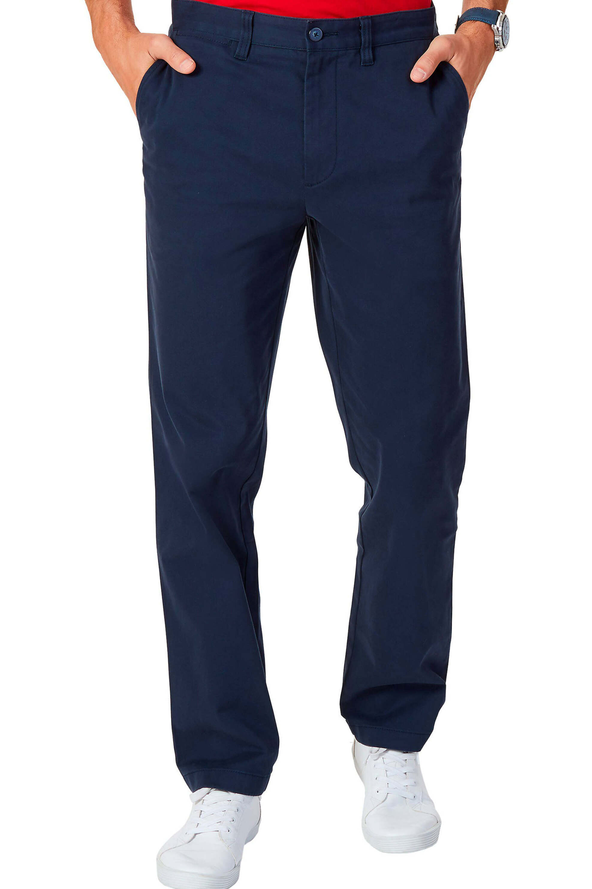Ανδρική Μόδα > Ανδρικά Ρούχα > Ανδρικά Παντελόνια > Ανδρικά Παντελόνια Chinos Nautica ανδρικό chino παντελόνι μονόχρωμο - P81106 Μπλε Σκούρο