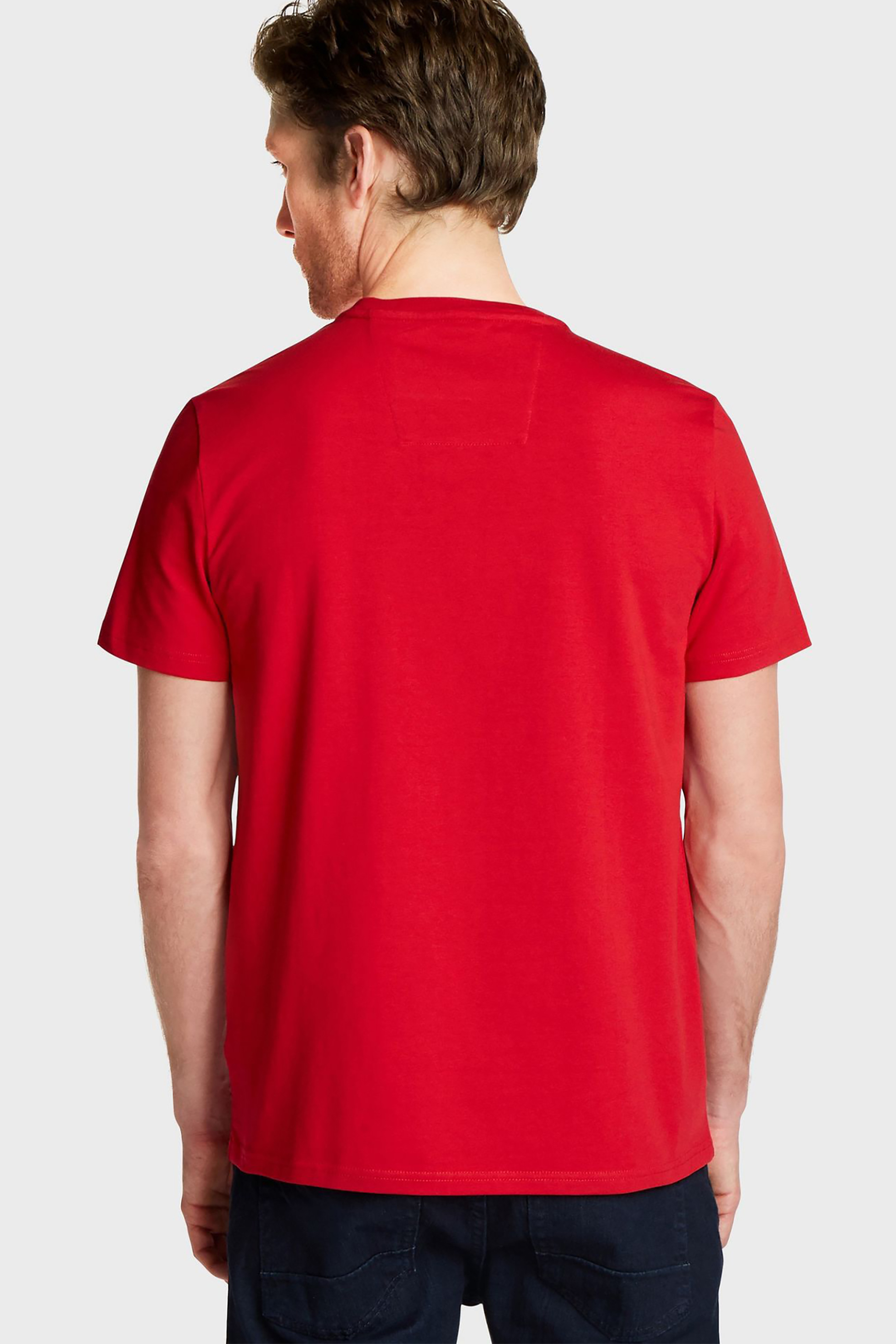 Nautica Ανδρικό T-Shirt Μονόχρωμο με Τσέπη Και Λογότυπο Regular Fit - V41050 Κόκκινο