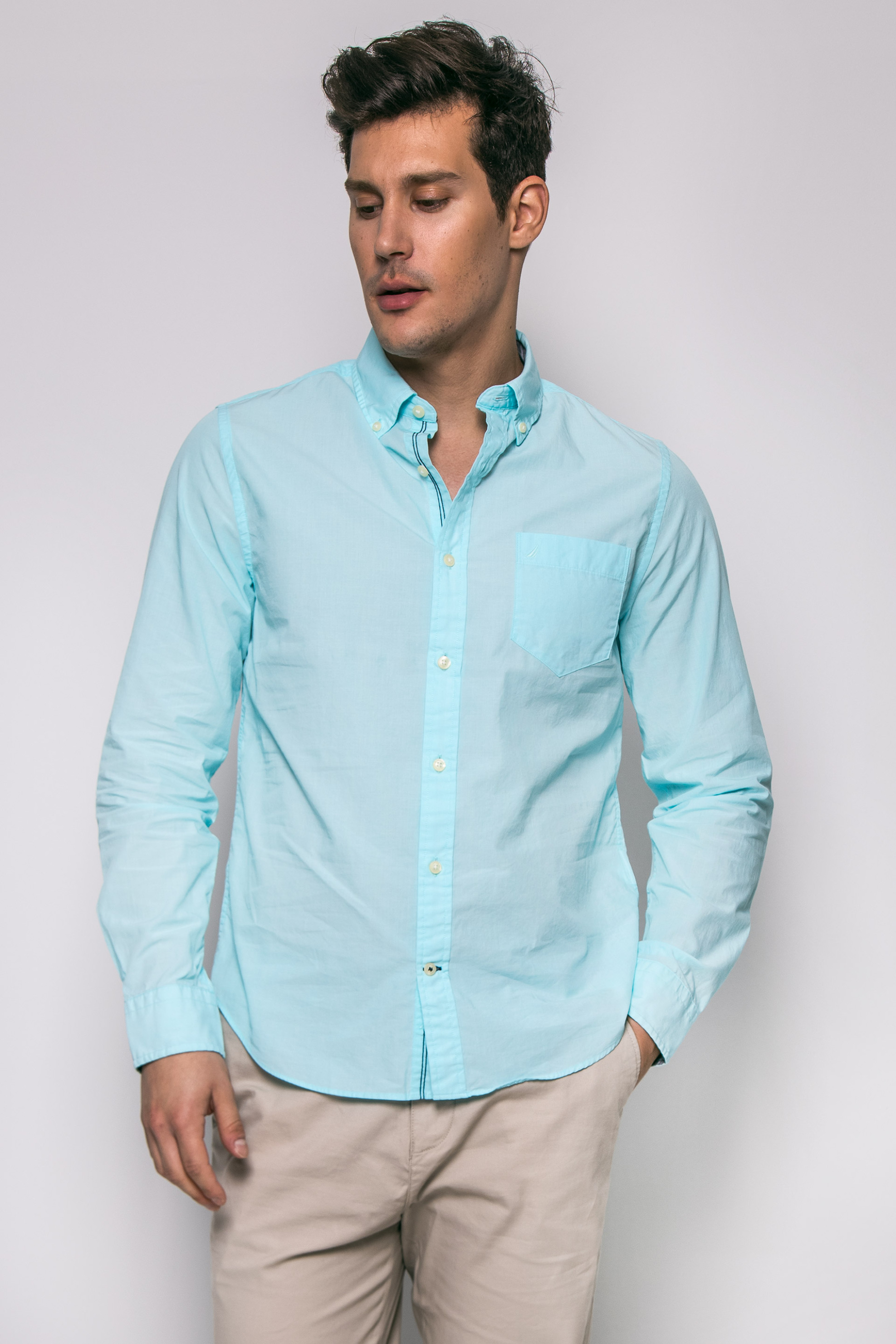 Ανδρικό πουκάμισο, Nautica - W71602 Τυρκουάζ