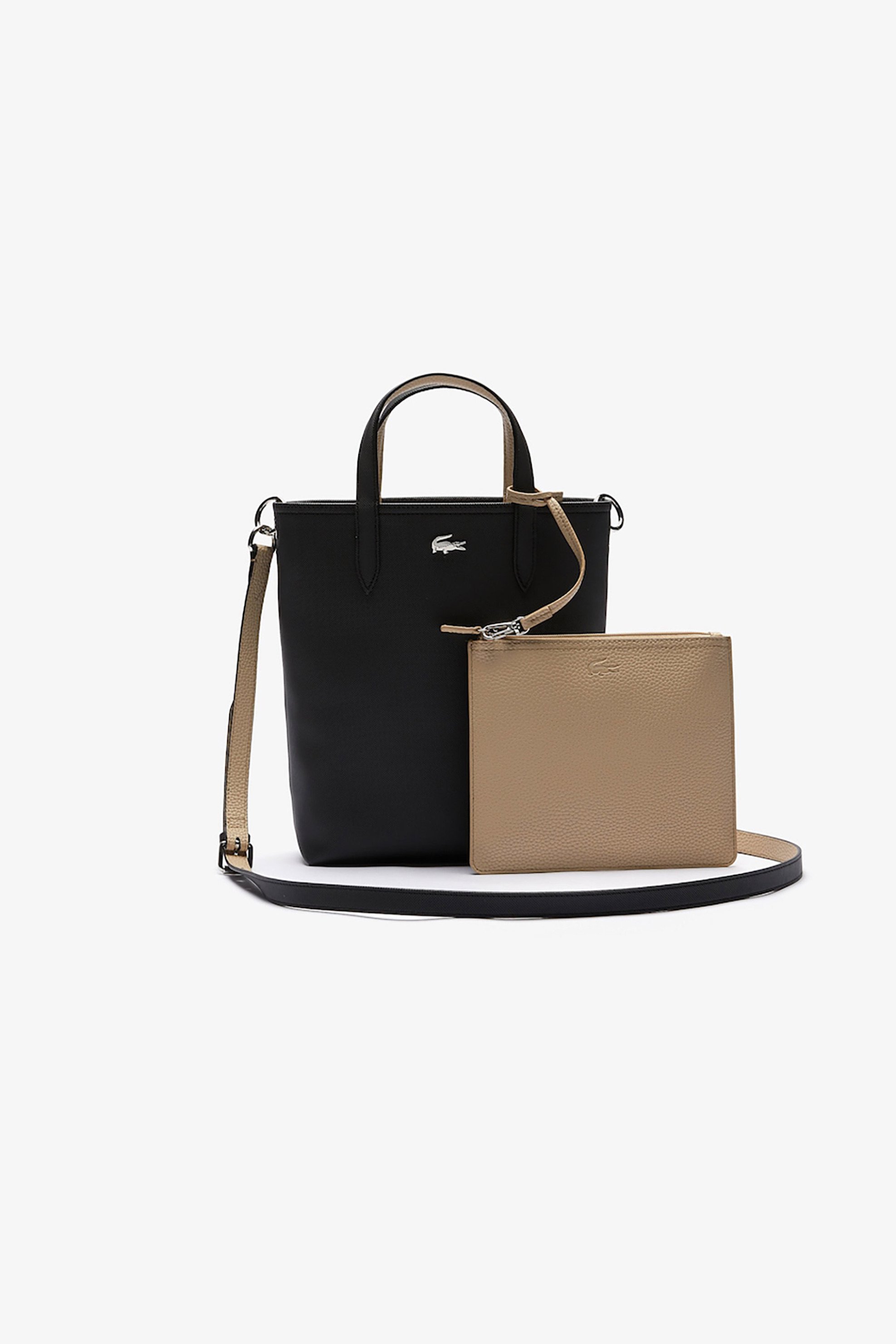 LACOSTE Lacoste γυναικεία crossbody τσάντα διπλής όψης "Anna Reversible Coated Canvas " - NF2991AA Μαύρο