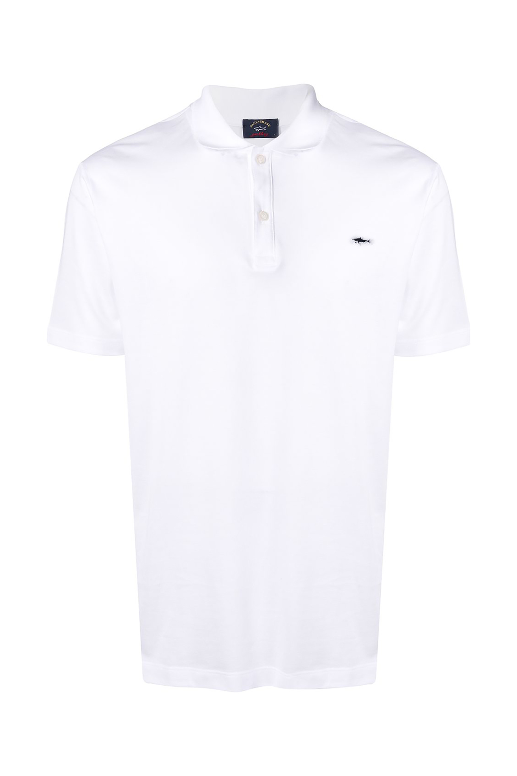 Paul&Shark ανδρική πόλο μπλούζα μονόχρωμη με κεντημένο λογότυπο Regular Fit (3XL) - C0P1013 Λευκό