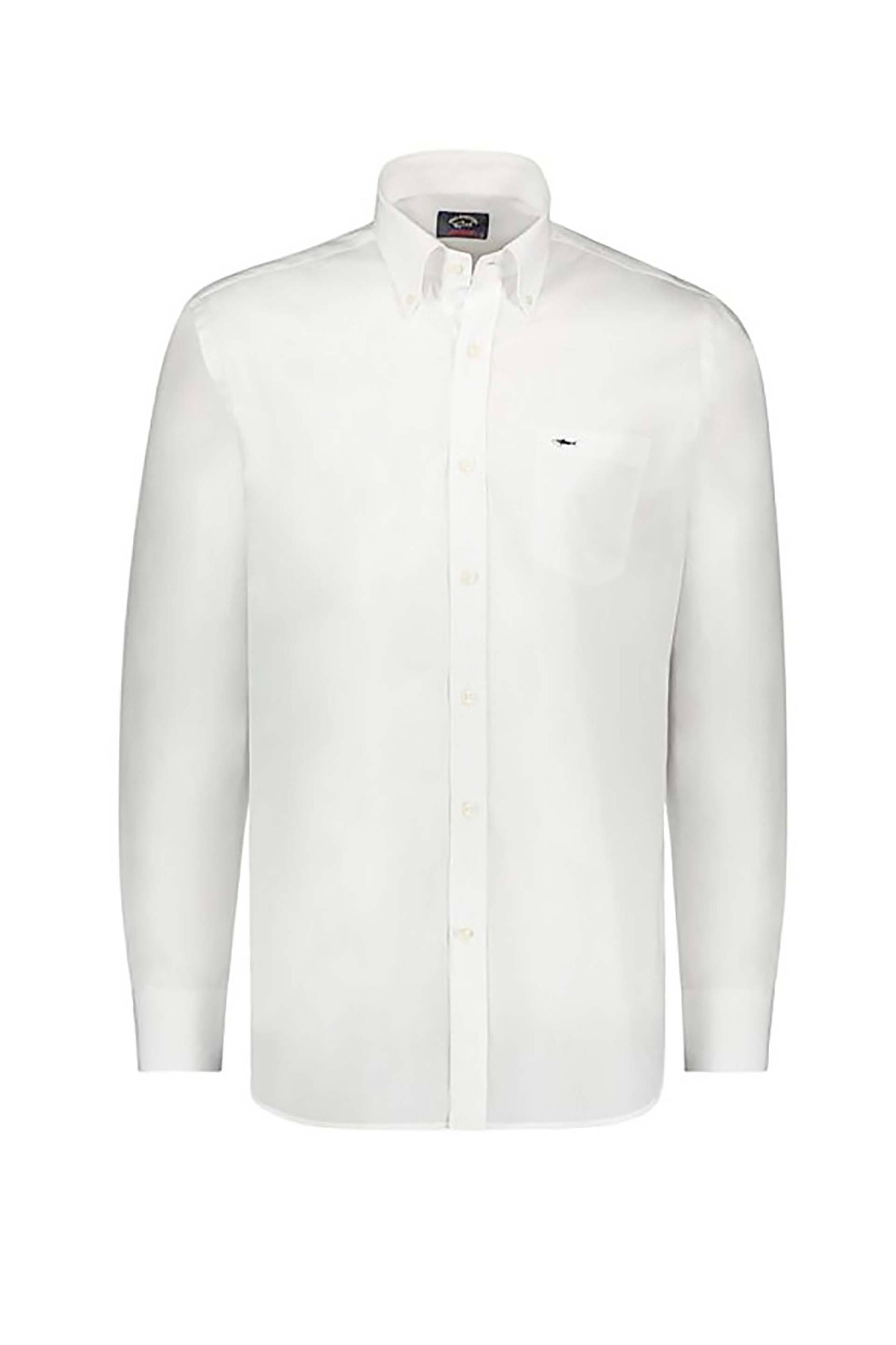 Paul&Shark ανδρικό πουκάμισο μονόχρωμο με απλικέ τσέπη - C0P3001 Λευκό φωτογραφία