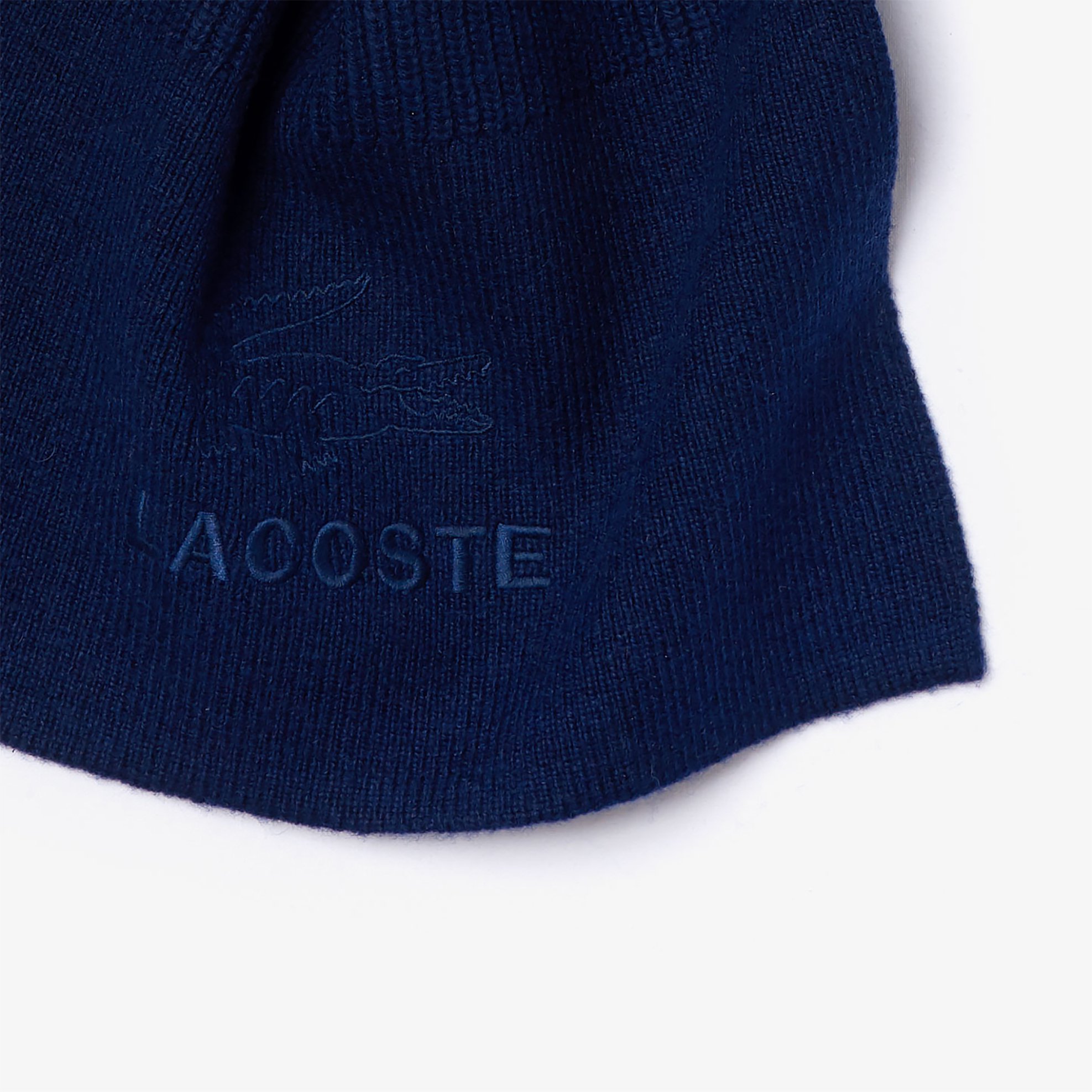 Lacoste ανδρικό κασκόλ μονόχρωμο - RE8276 Μπλε Σκούρο φωτογραφία