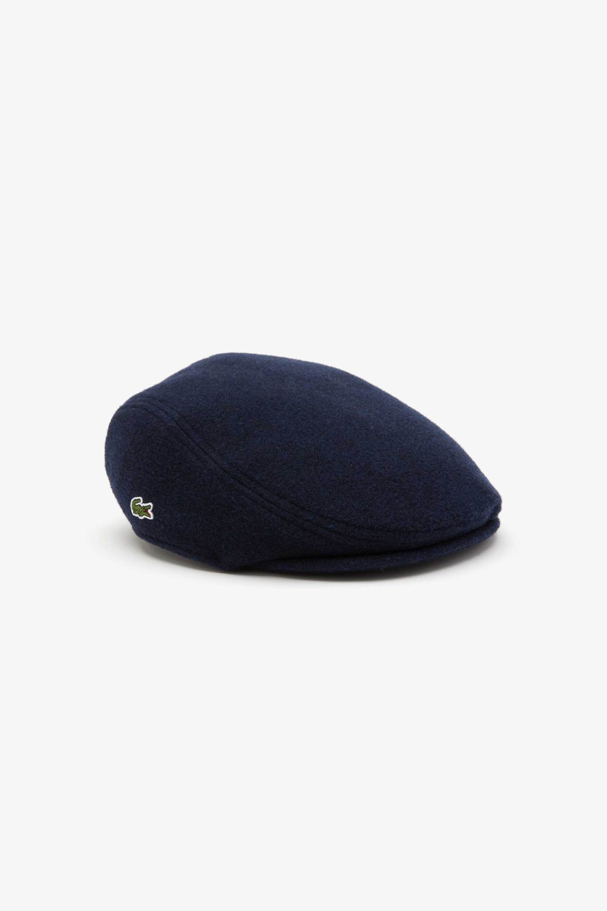 LACOSTE Lacoste unisex καπέλο μπερές μονόχρωμος από μαλλί με κεντημένο έμβλημα - RK0372 Μπλε Marine